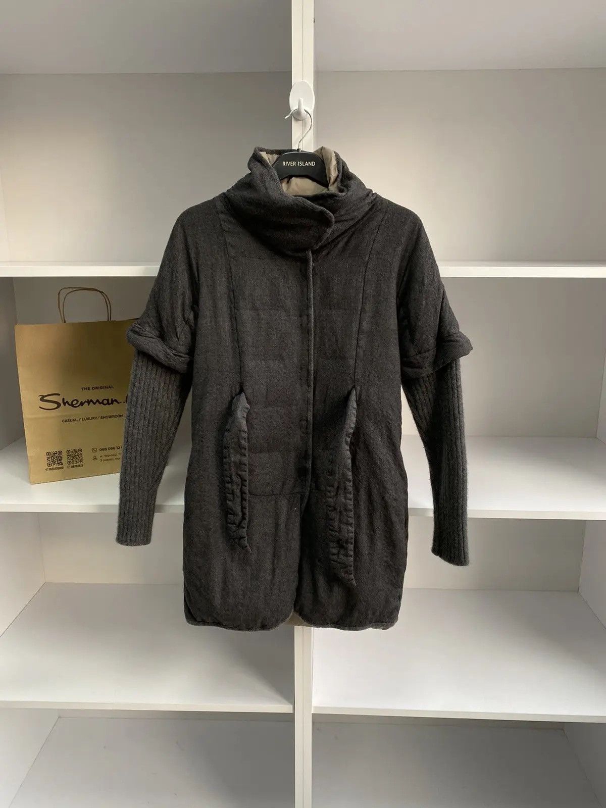 Brunello Cucinelli × Designer × Vintage Vintage Brunello Cucinelli women’s Cashmere Luxury Gray Coat Size M / US 6-8 / IT 42-44 - 2 Thumbnail
