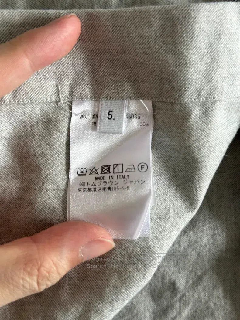 Thom Browne Thom Browne Grey Sleeve Badge Shirt Size US XXL / EU 58 / 5 - 5 Thumbnail