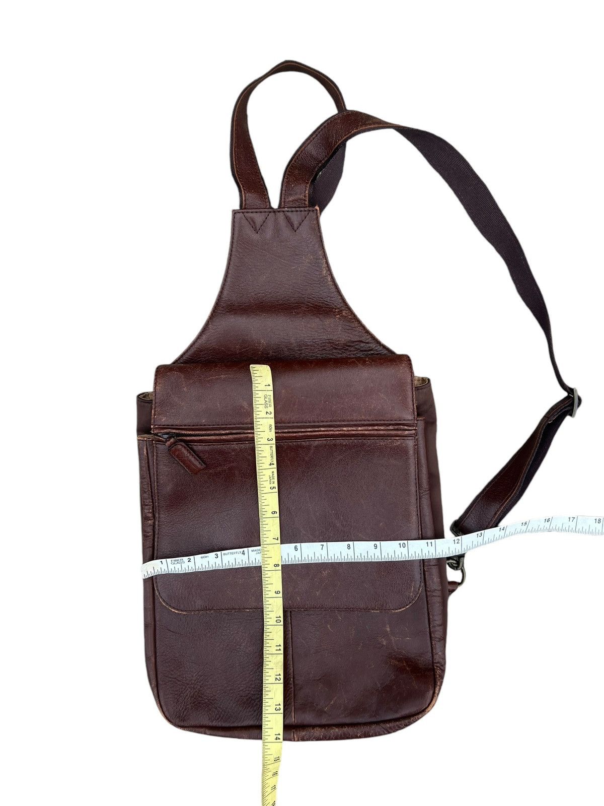 Leather Vintage HW Design Japan Hybrid Nylon Patina Leather Backpack Size ONE SIZE - 25 Thumbnail