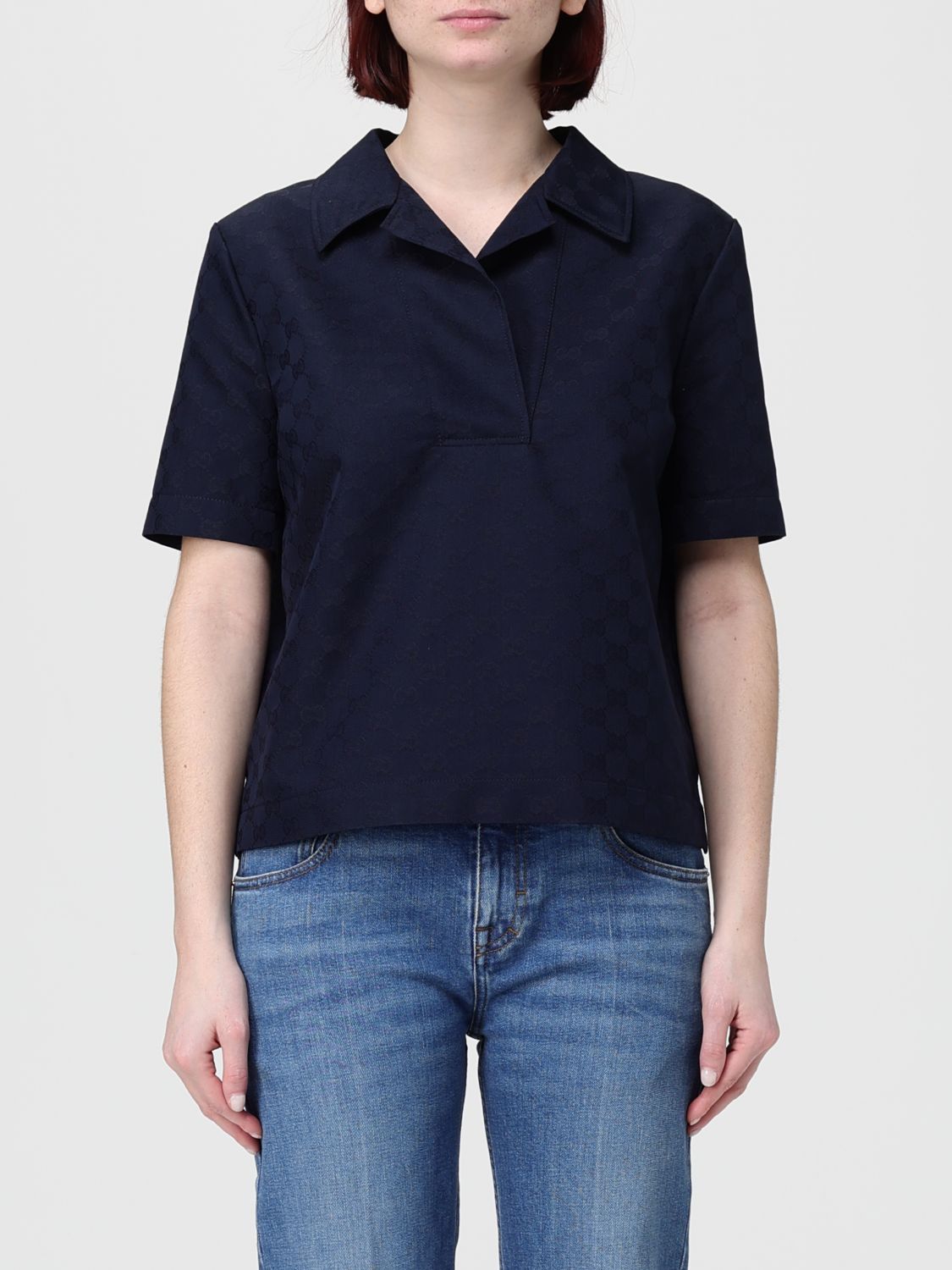 Gucci Gucci Polo Shirt Woman Blue Size M / US 6-8 / IT 42-44 - 1 Thumbnail