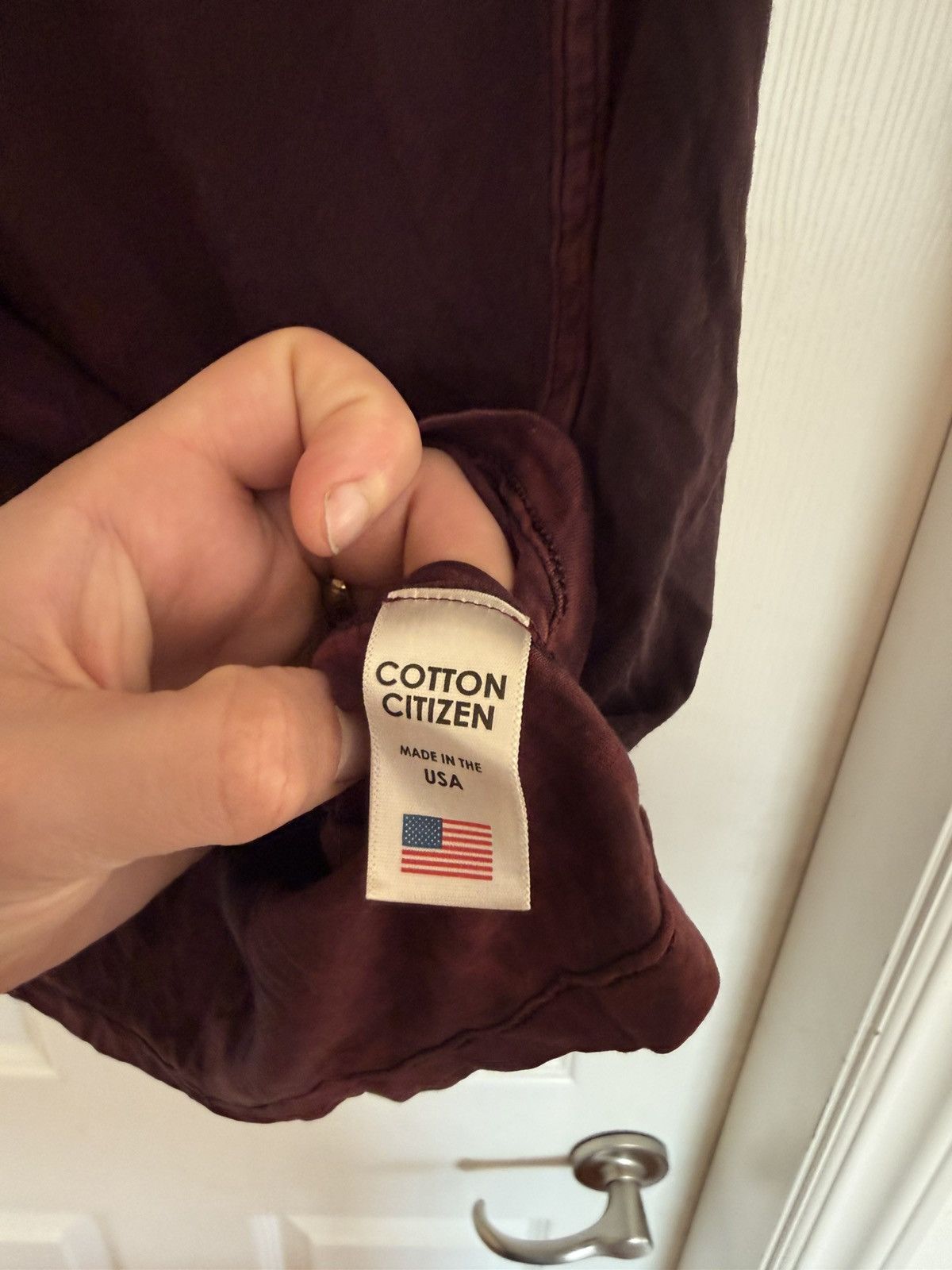 COTTONCITIZEN Burgundy Pocket Tee Size US M / EU 48-50 / 2 - 3 Thumbnail