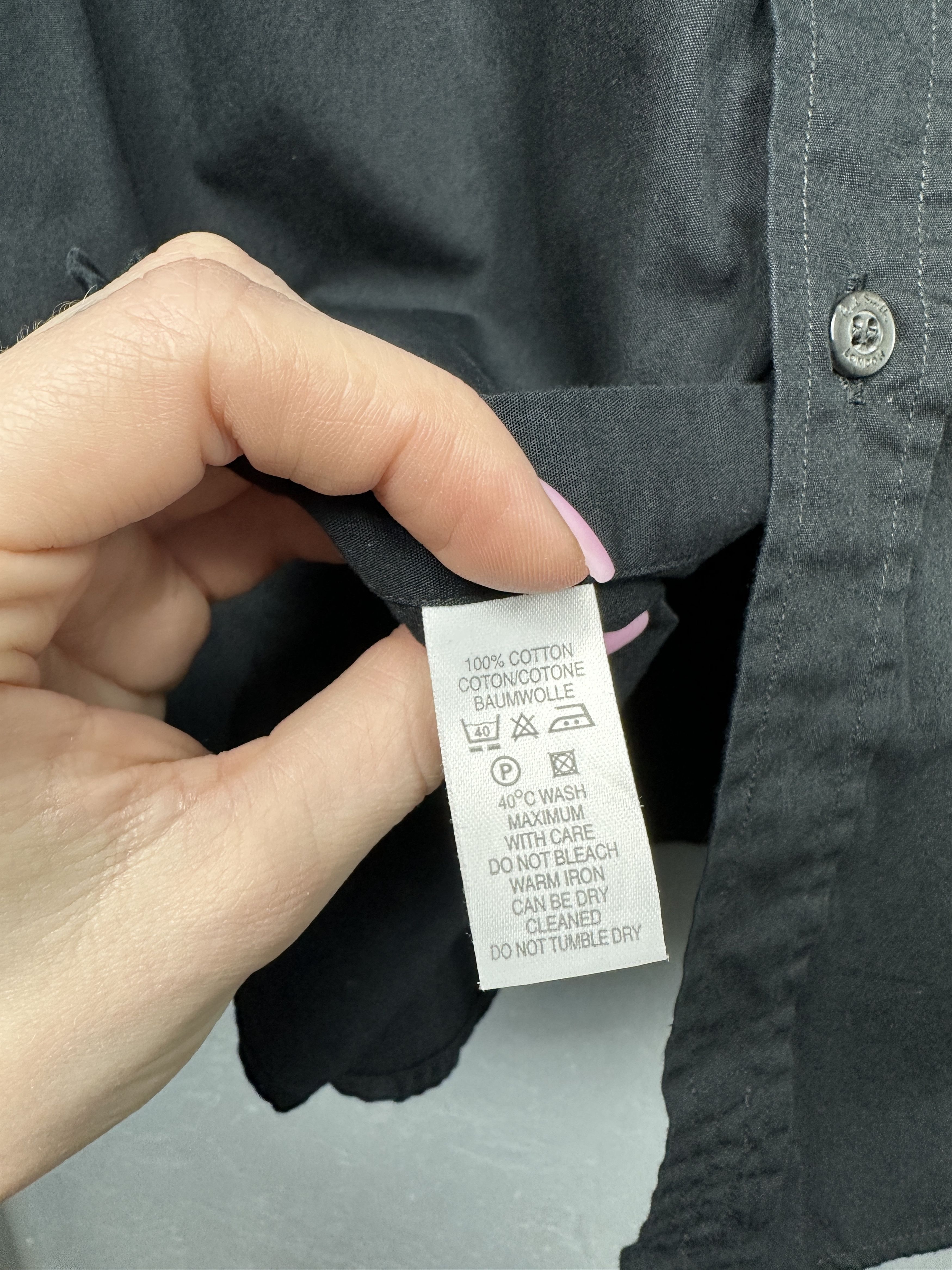 Paul Smith × Vintage Paul Smith Vintage Mens Black Long Sleeve Shirt Size US L / EU 52-54 / 3 - 6 Thumbnail