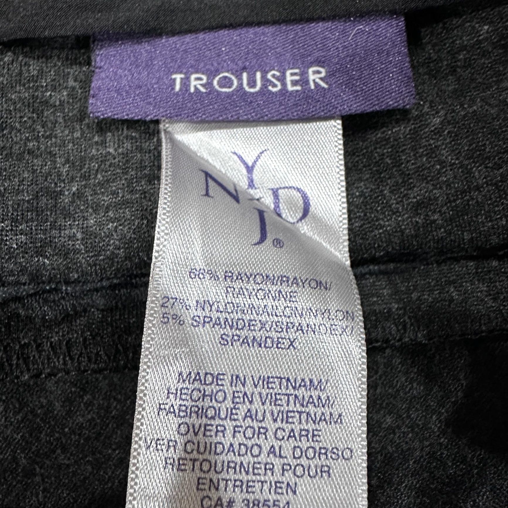 NYDJ NYDJ Pants Women Gray Dress Pants Flared Size 12 Office Trousers Pockets Shaping Stretch Regular Rise Mid INSEAM 28 in B Y N D J Womens Size 34" / US 12 / IT 48 - 3 Thumbnail