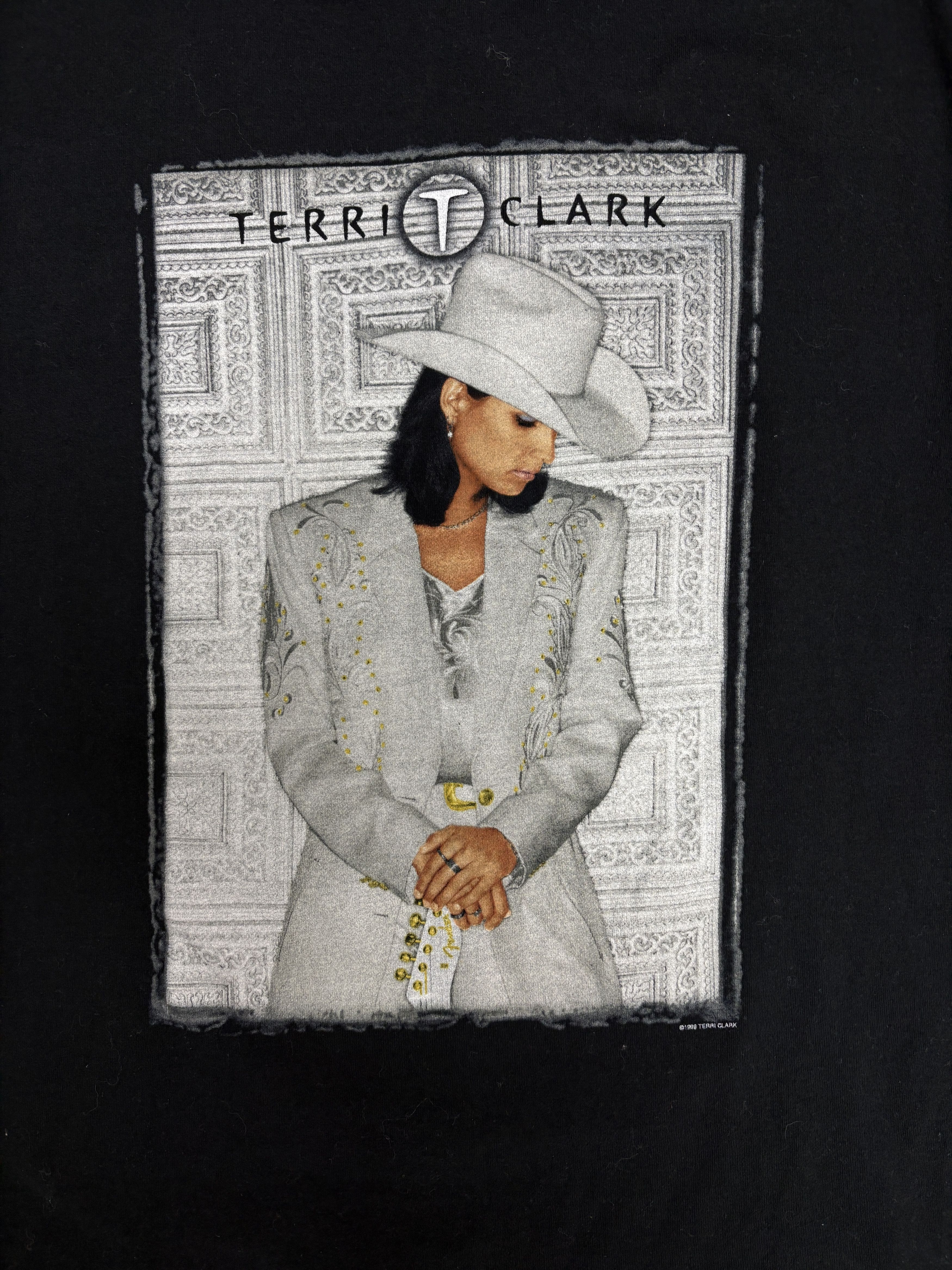 Vintage Terri Clark "How I Feel" Tour 1999 Vintage Black Tee Size US XL / EU 56 / 4 - 2 Thumbnail