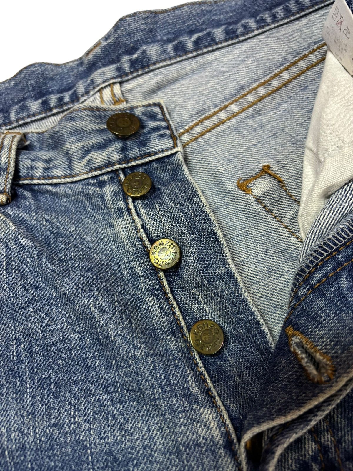 Japanese Brand Vtg 90s Kenzo Japan by Takada Distressed Jeans Size US 28 / EU 44 - 5 Thumbnail