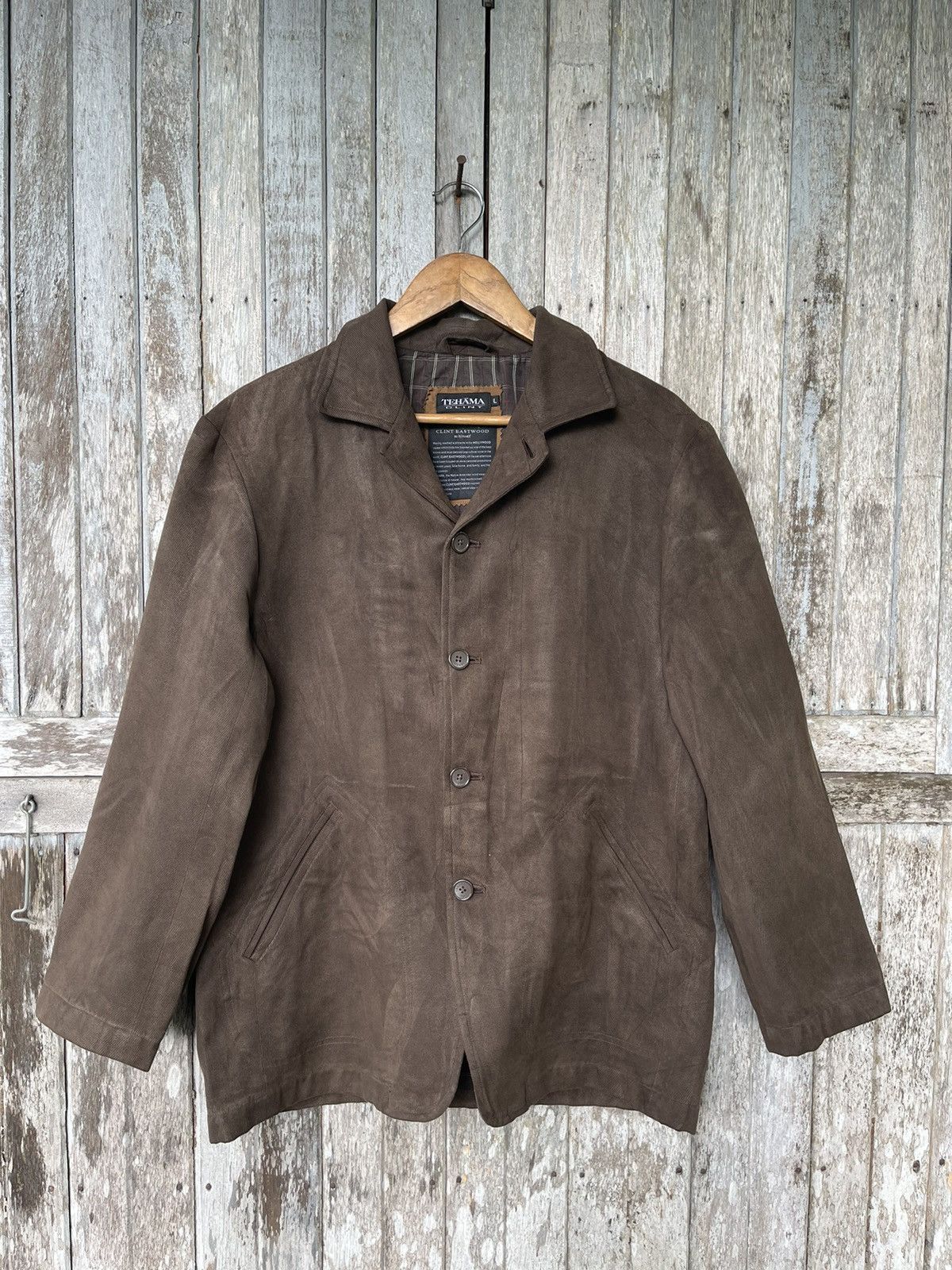 Designer Tehama by Clint Eastwood Brown Suede-Look Jacket – Size L Size US L / EU 52-54 / 3 - 1 Thumbnail
