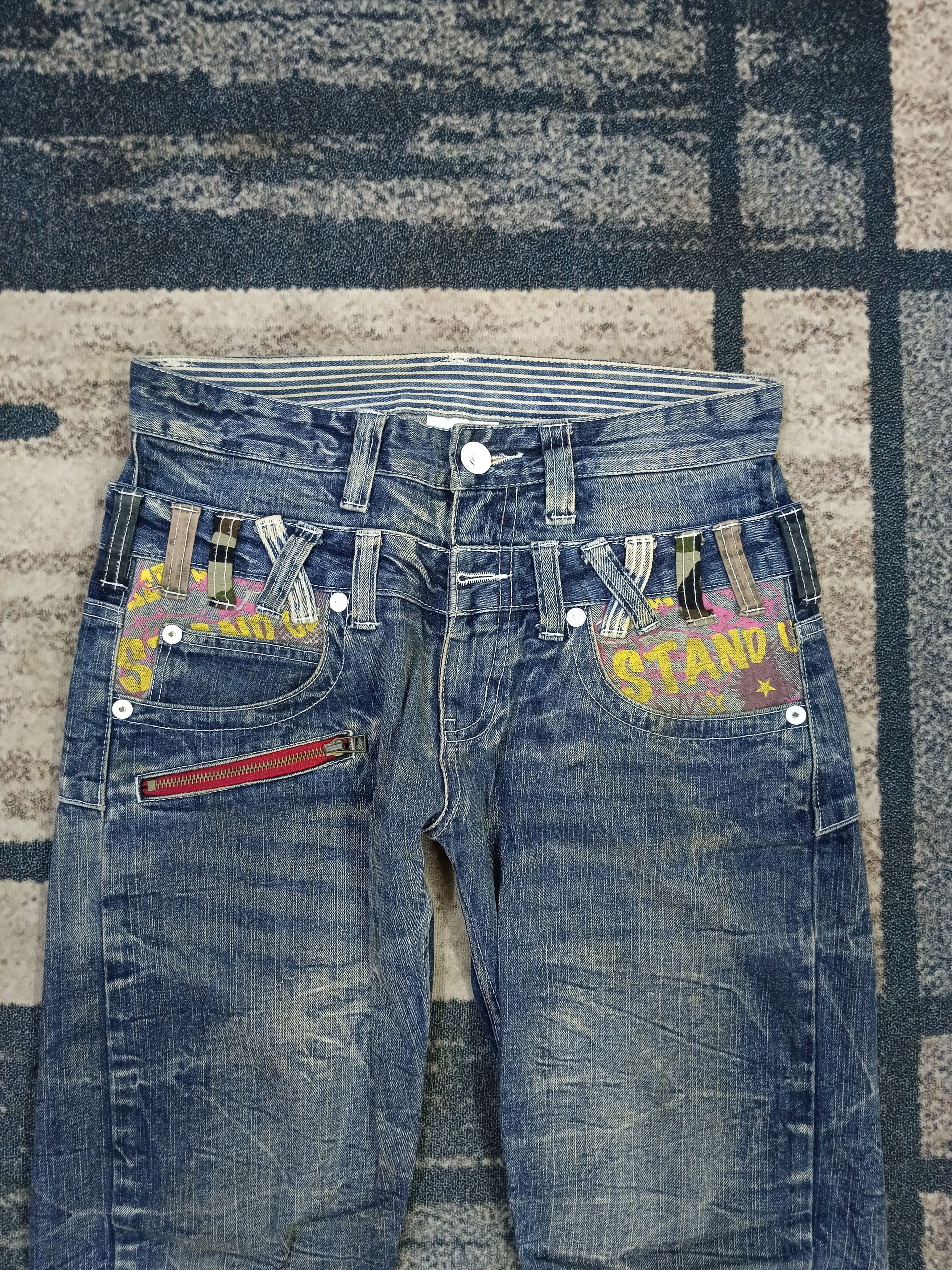Japanese Brand SICK TWIST DOUBLE WAIST DOUBLE FOCUS DENIM PANTS Size US 29 - 3 Thumbnail