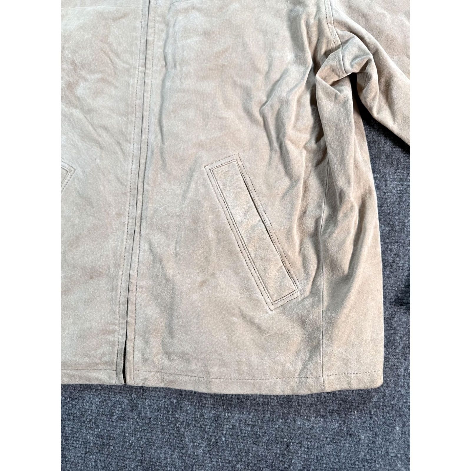 Vintage VINTAGE Wilsons Leather Jacket Mens Medium Tan Zip Front Suede Bomber Coat Lined Size US M / EU 48-50 / 2 - 4 Thumbnail