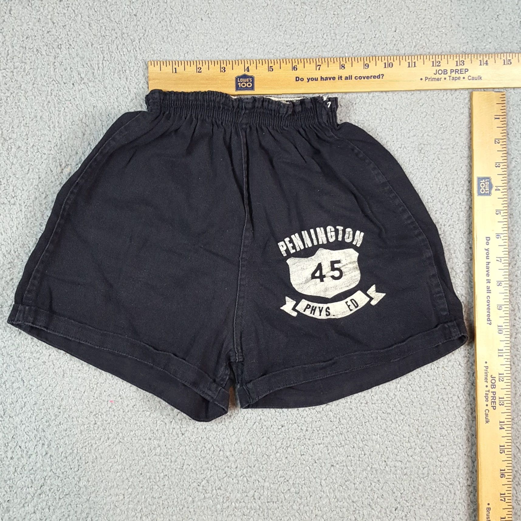 Vintage VINTAGE Russell Athletic Shorts Womens XS Black 40s College Gym School Vintage Size 26" / US 2 / IT 38 - 6 Thumbnail