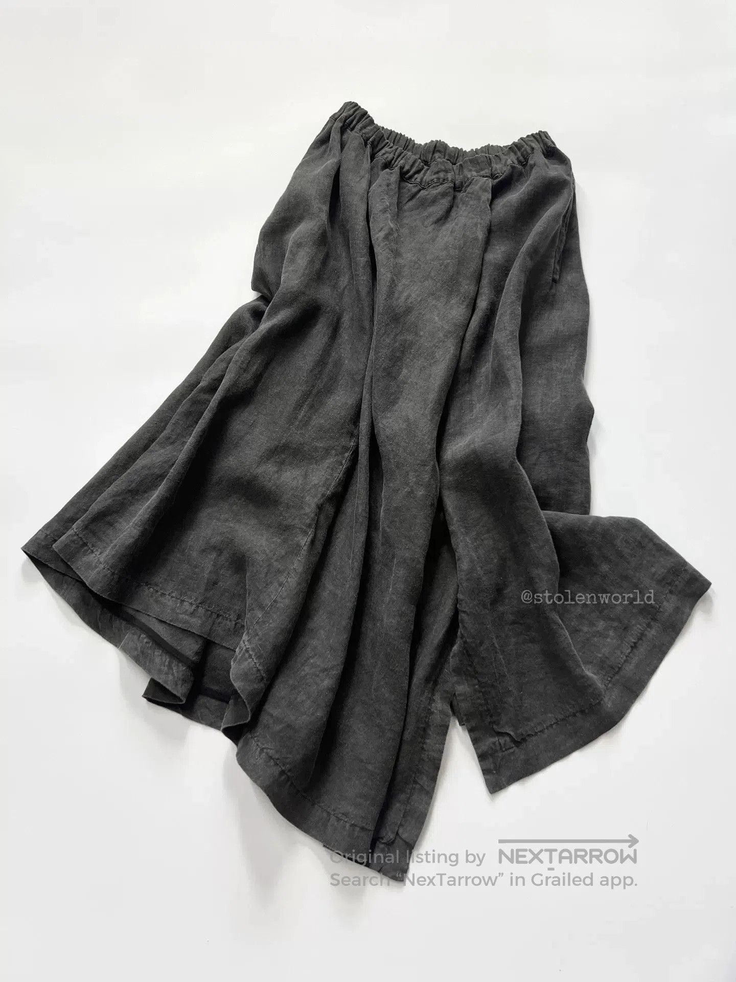 Y's Yokohama Mud Dyed Linen Skirt.