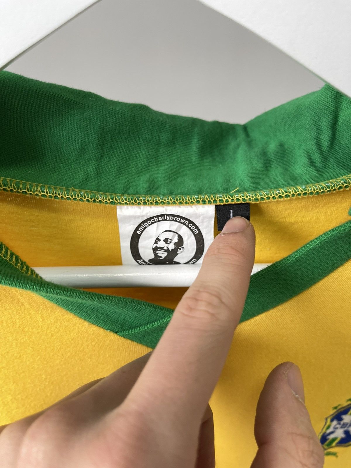 Vintage VINTAGE BRASIL RONALDO #9 FOOTBALL BLOKECORE COTTON JERSEY Size US L / EU 52-54 / 3 - 7 Thumbnail