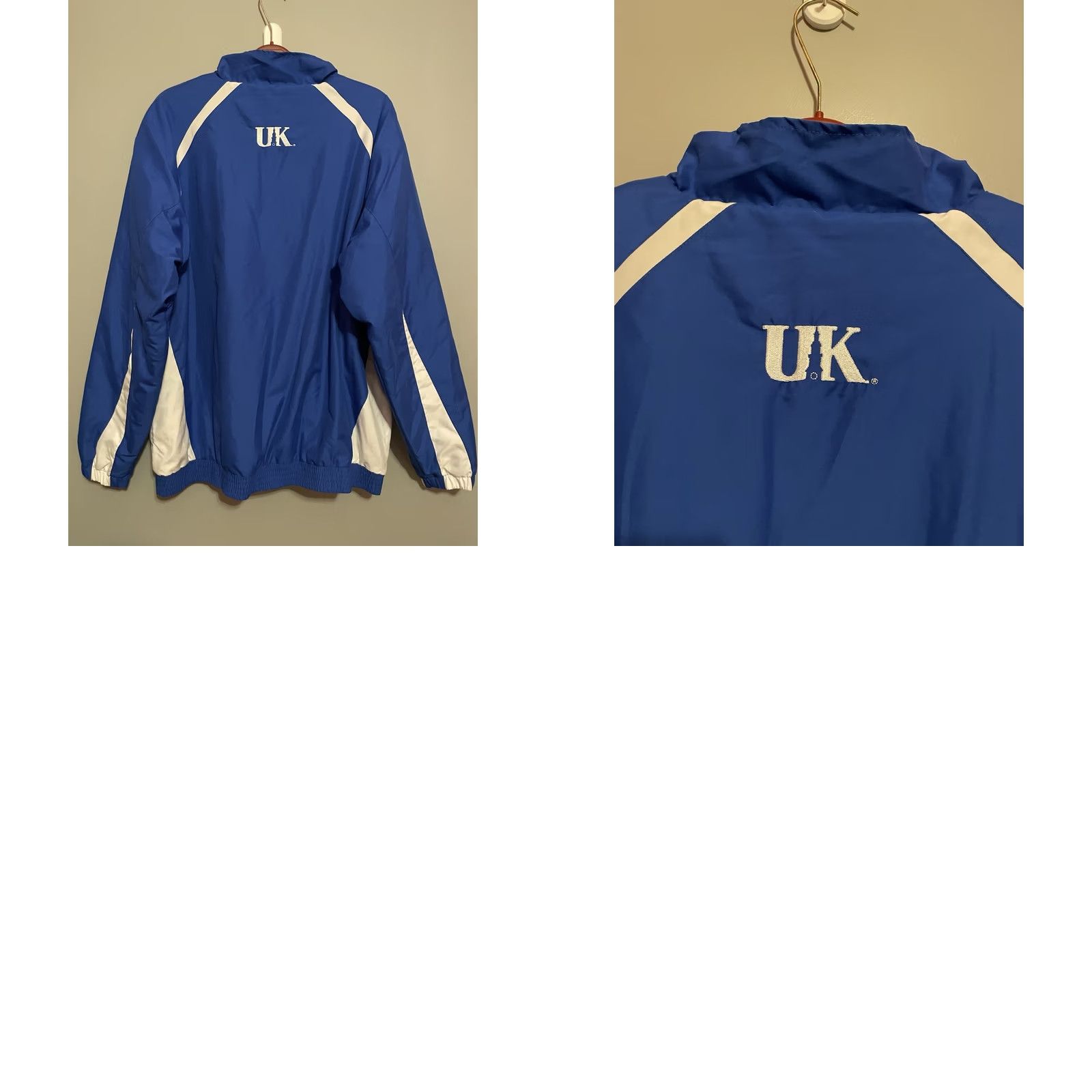 Vintage VINTAGE Officially Licensed Collegiate Kentucky Wildcats UK Jacket Windbreaker 2XL Blue Mens Navy Blue 90s University A481 Size US XXL / EU 58 / 5 - 8 Thumbnail