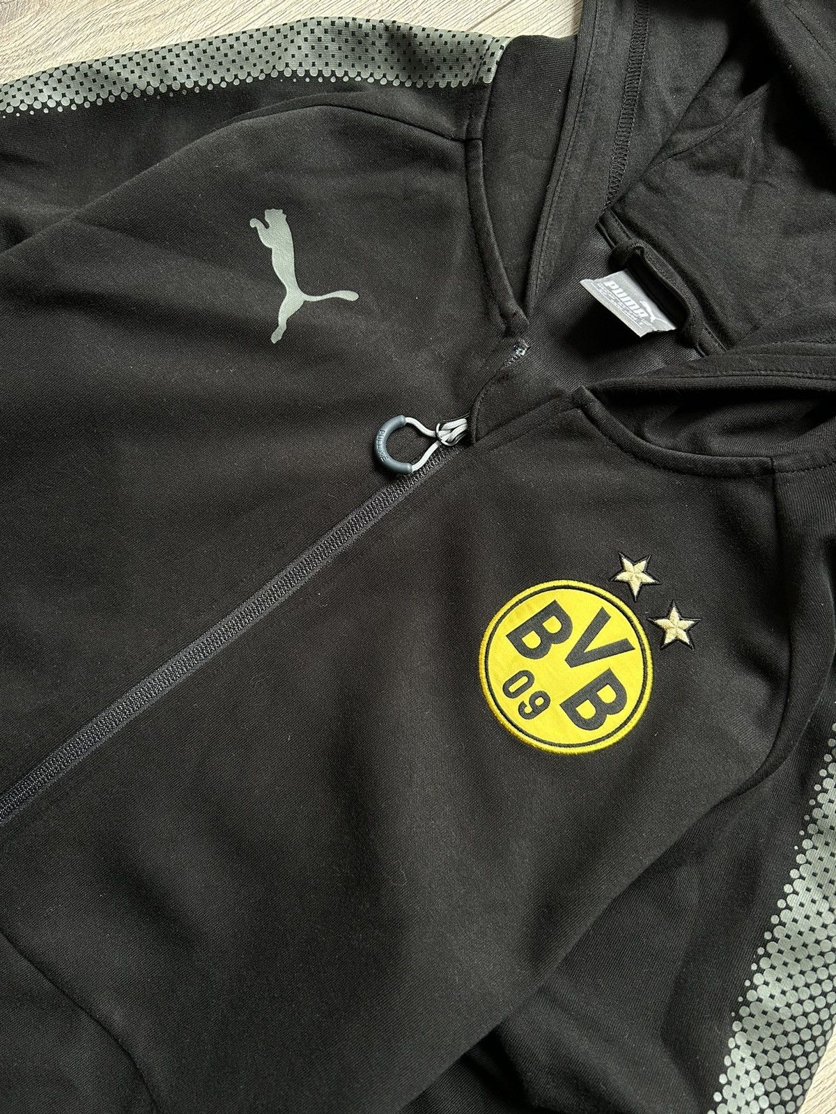 Puma × Vintage ZIP HOODIE PUMA FOOTBALL 🔘 BVB 09 🔘 STREETWEAR, SPORTSWEAR 🔘 Size US S / EU 44-46 / 1 - 2 Thumbnail