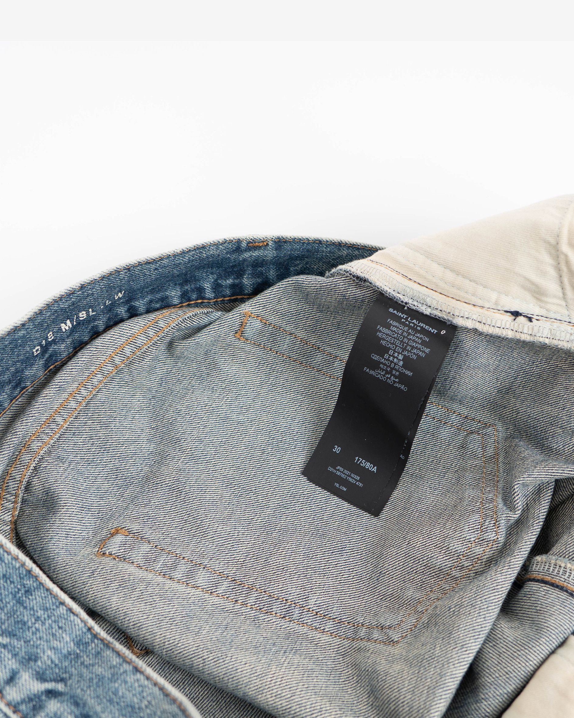 Saint Laurent Paris D18 Blue Washed Denim (2021) Size US 30 / EU 46 - 7 Thumbnail
