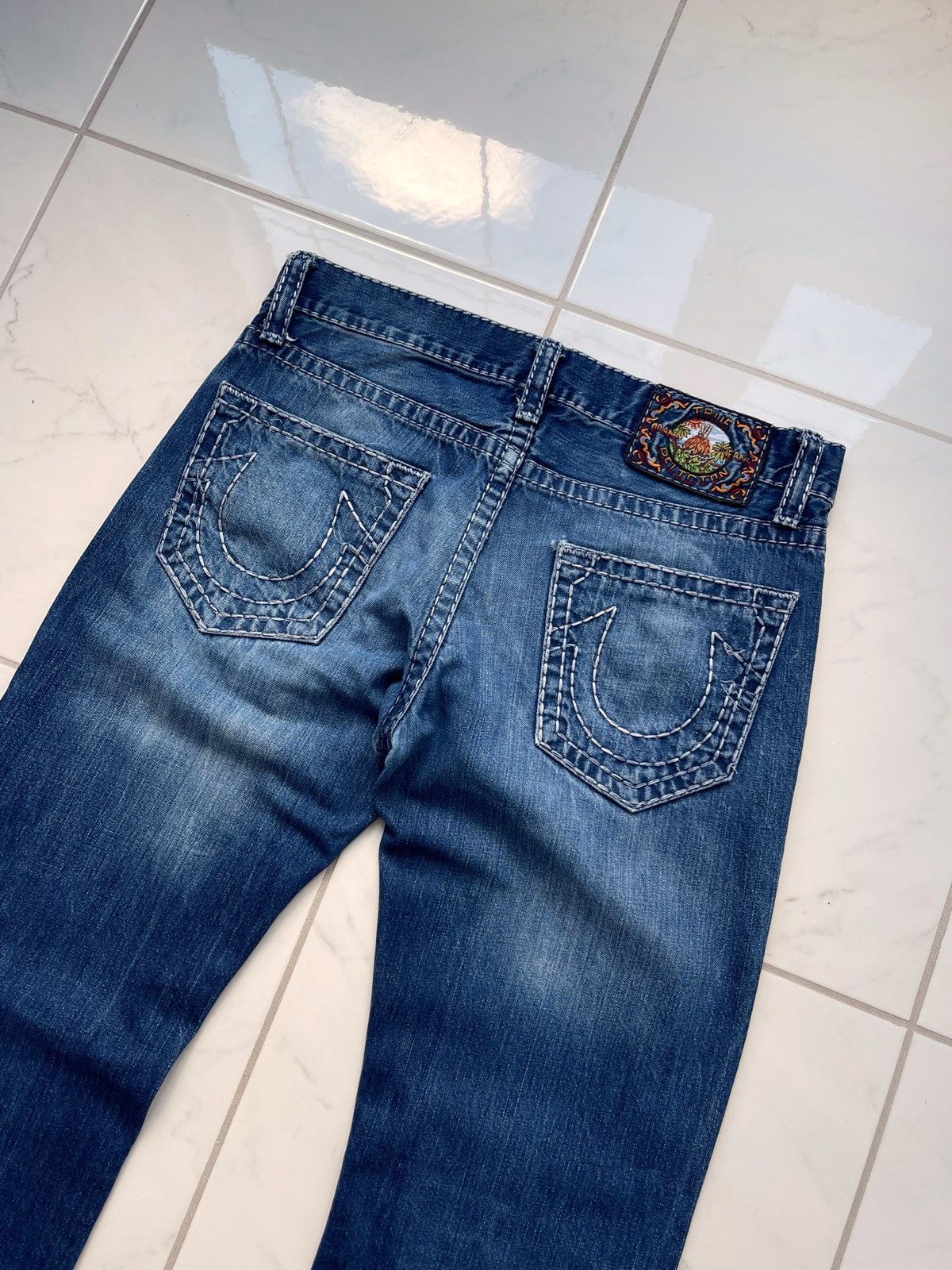 True Religion Vintage Y2k True Religion Rare Jeans TRASHED Size US 33 - 2 Thumbnail