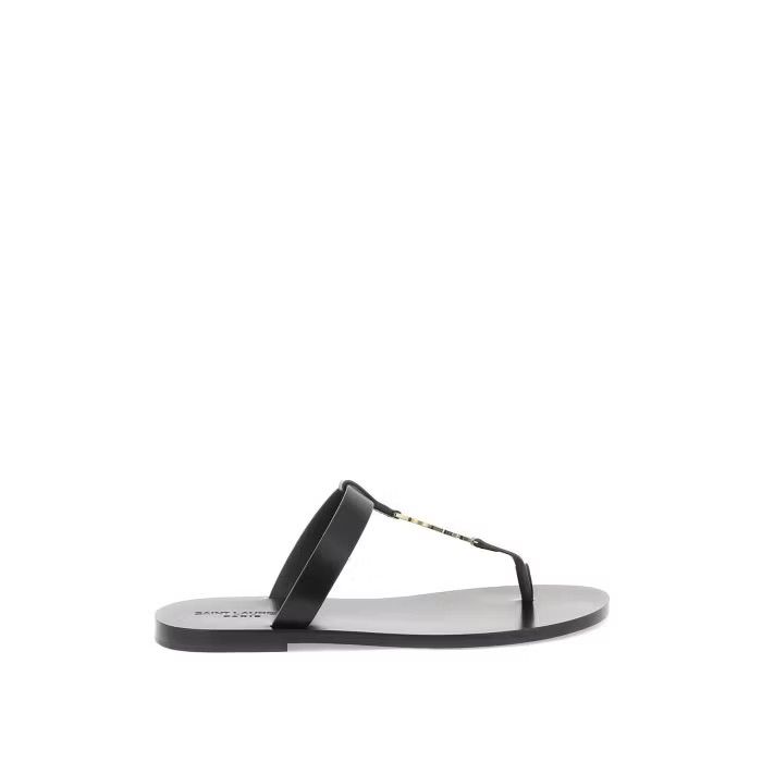 image of Saint Laurent Paris O1S22I1N0524 Cassandre Leather Flip In Black Shoes, Men's (Size 10)