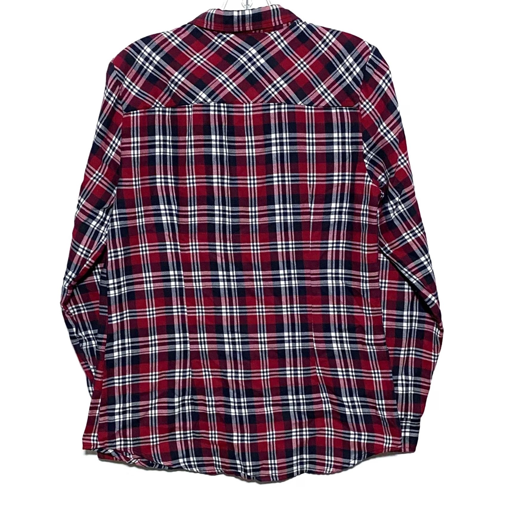 Hot Topic VINTAGE Hot Topic Plaid Flannel Button Down Shirt Womens M Grunge Emo Goth Skater Punk Shirt Size M / US 6-8 / IT 42-44 - 3 Thumbnail