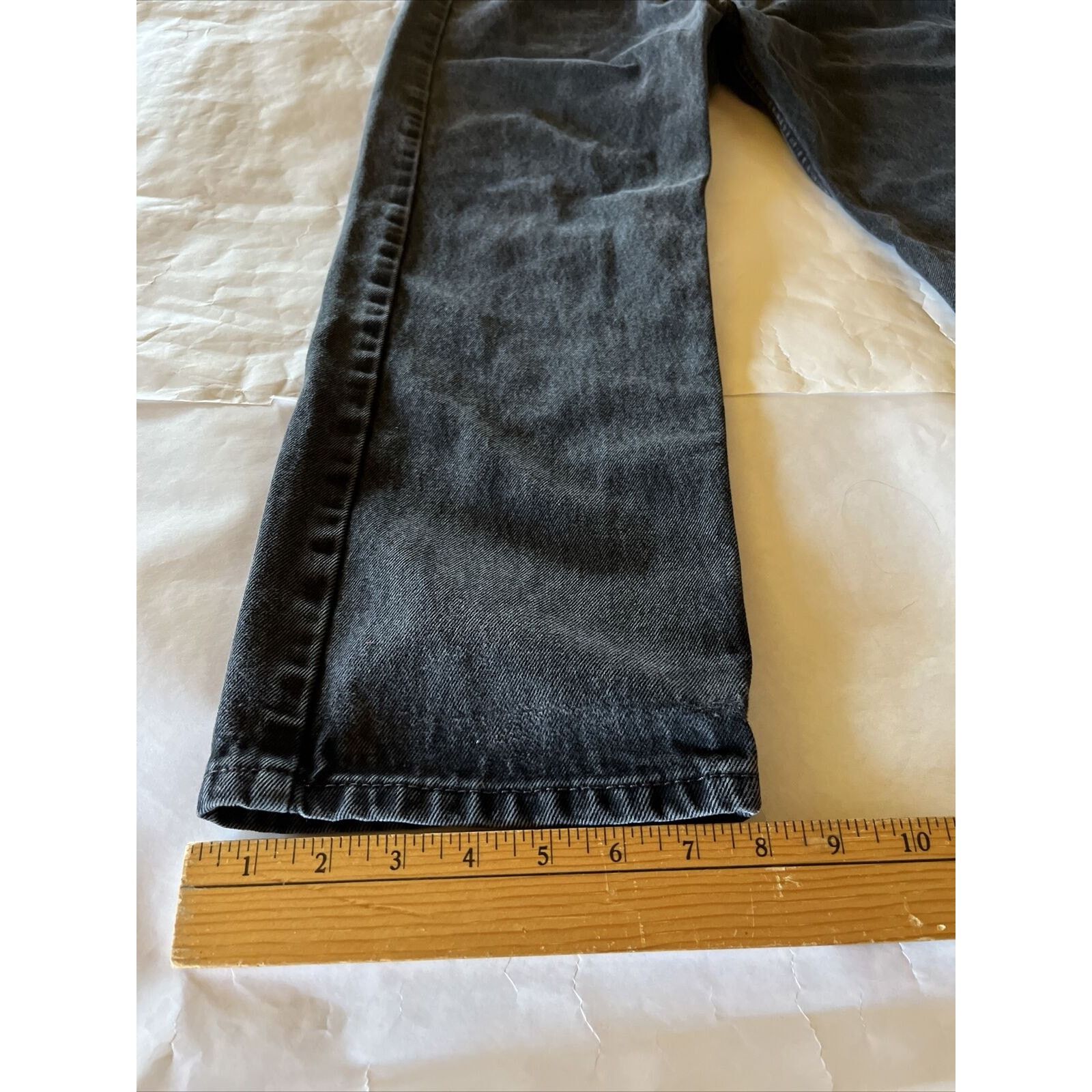 Levi's Levis Jeans Mens 33x30 Dark Gray 505 Denim Cotton Workwear Size US 33 - 8 Thumbnail