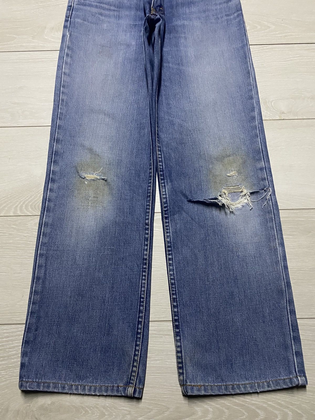 Levi's Vintage Levis 508 90s Blue Wash Distressed Loose Jeans Size US 30 / EU 46 - 5 Thumbnail