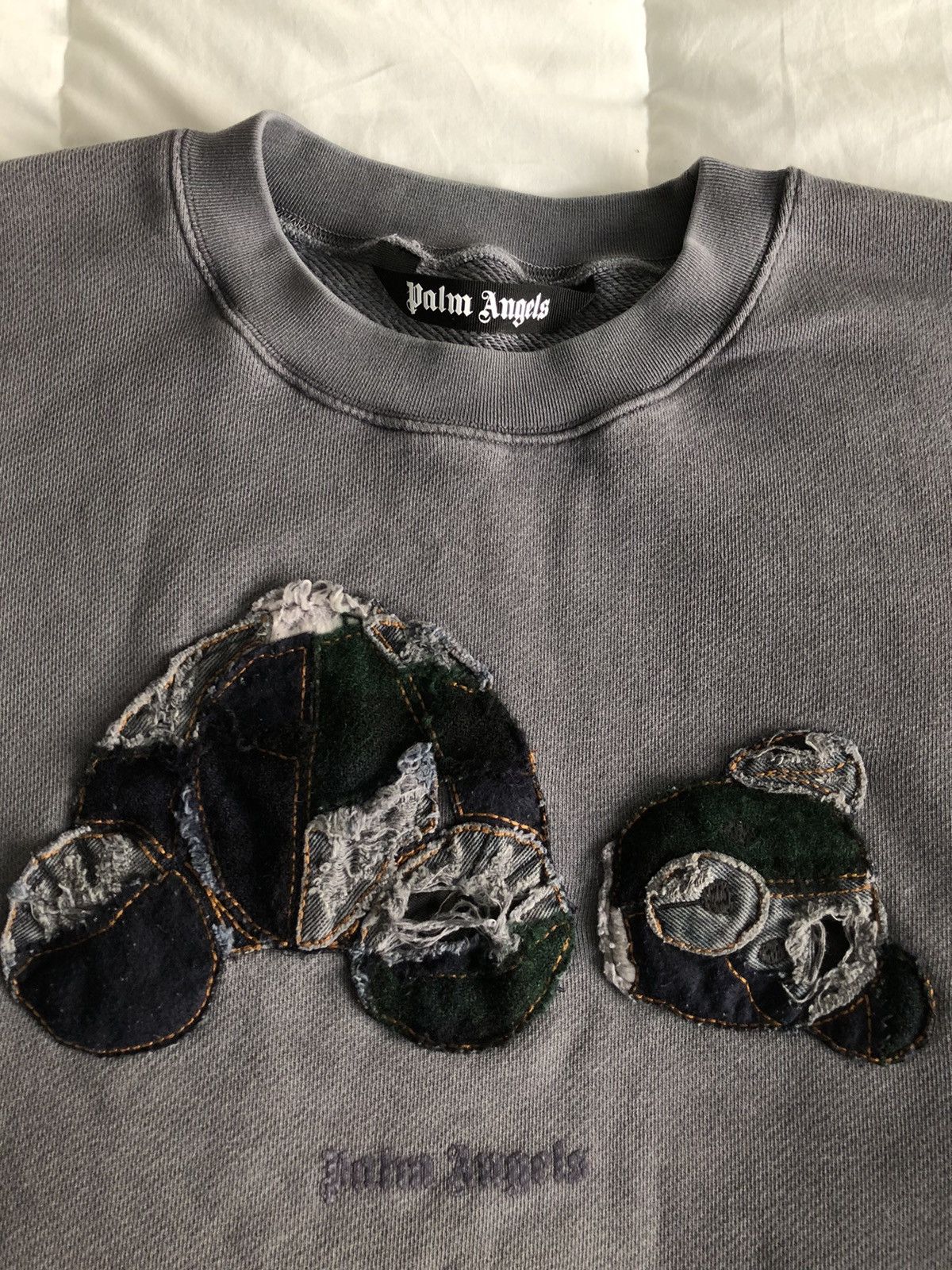 Palm Angels Palm angels patchwork ripped bear crewneck Size US XL / EU 56 / 4 - 2 Thumbnail