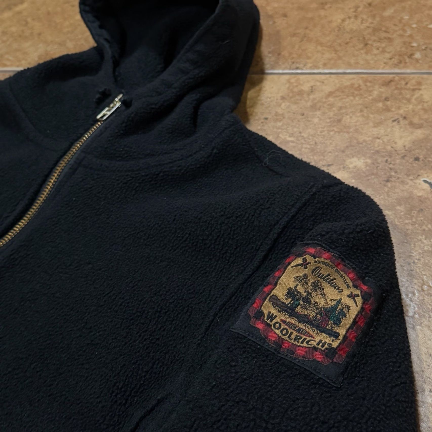 Vintage VINTAGE Woolrich Fleece Jacket Hooded Mens XL Black Full Zip Made in USA Shirt Jacket Mens XL Black Woolrich Fleece Full Zip USA Vintage Size US XL / EU 56 / 4 - 2 Thumbnail