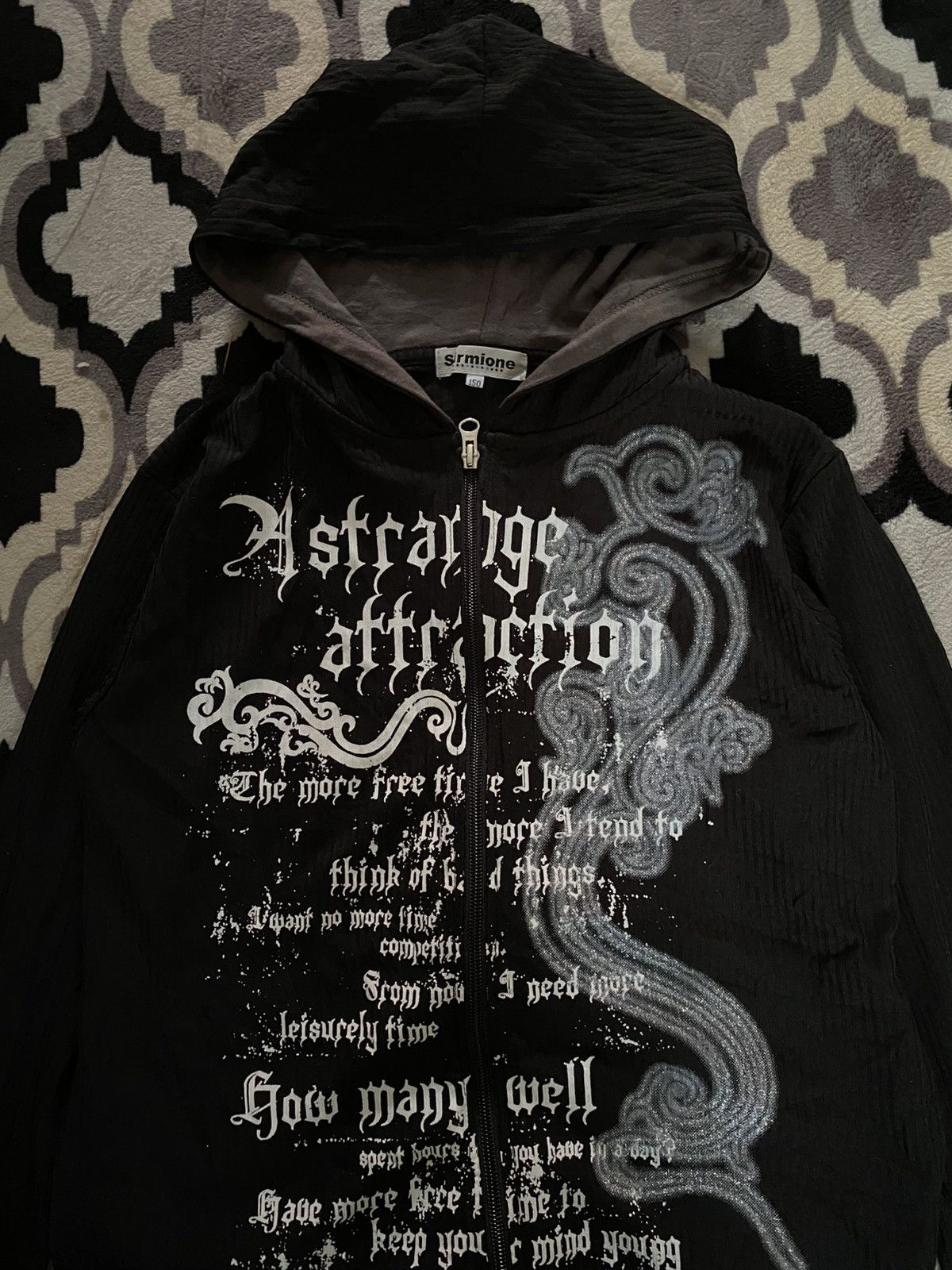 If Six Was Nine × Japanese Brand × Le Grande Bleu (L.G.B.) Sirmione crazy poem zip hoodie Size US S / EU 44-46 / 1 - 2 Thumbnail
