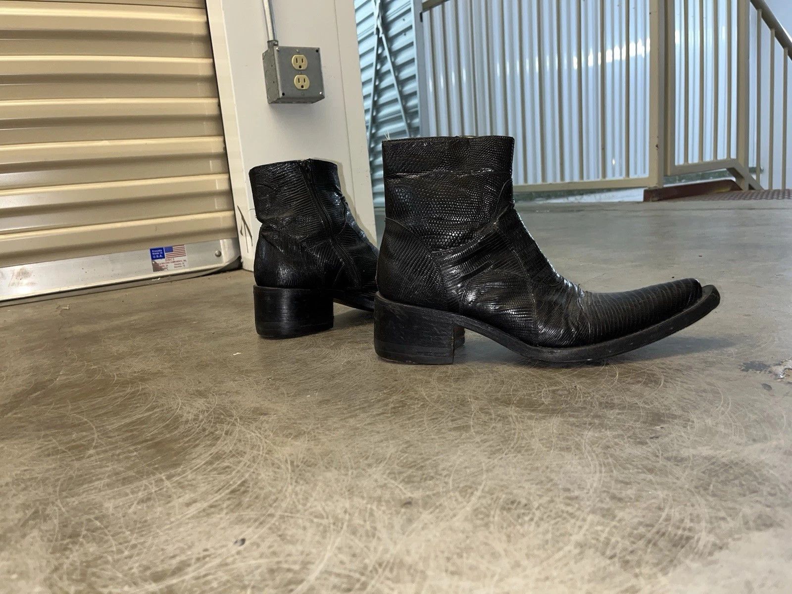 Gianni Barbato RARE Vtg Gianni Barbato Lizard Skin Leather Chelsea Boots Size US 7.5 / EU 40-41 - 8 Thumbnail
