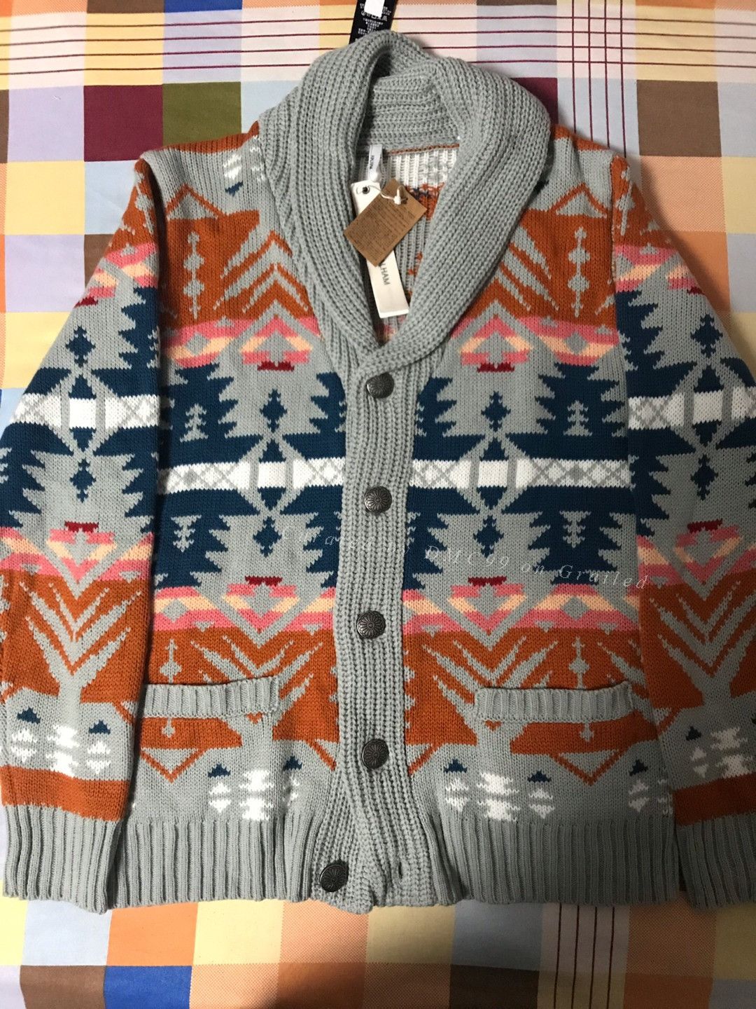 Halmanera HALHAM Retro Ethnic V-Neck Cardigan Size US M / EU 48-50 / 2 - 1 Thumbnail