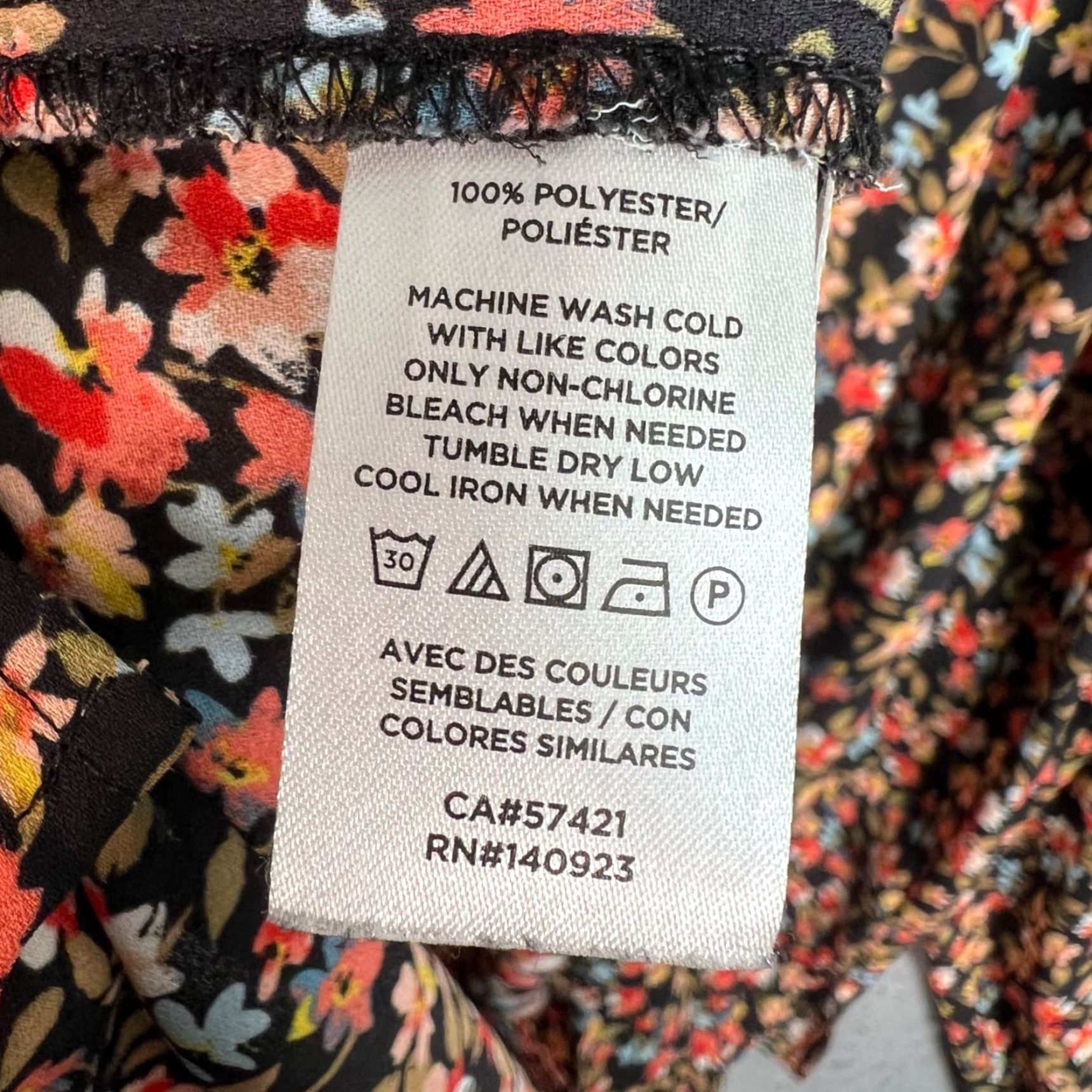 Loft Loft Women's Size Small Floral Printed Polyester Blouse Lightweight Boho Top Global Threads? Size S / US 4 / IT 40 - 4 Thumbnail