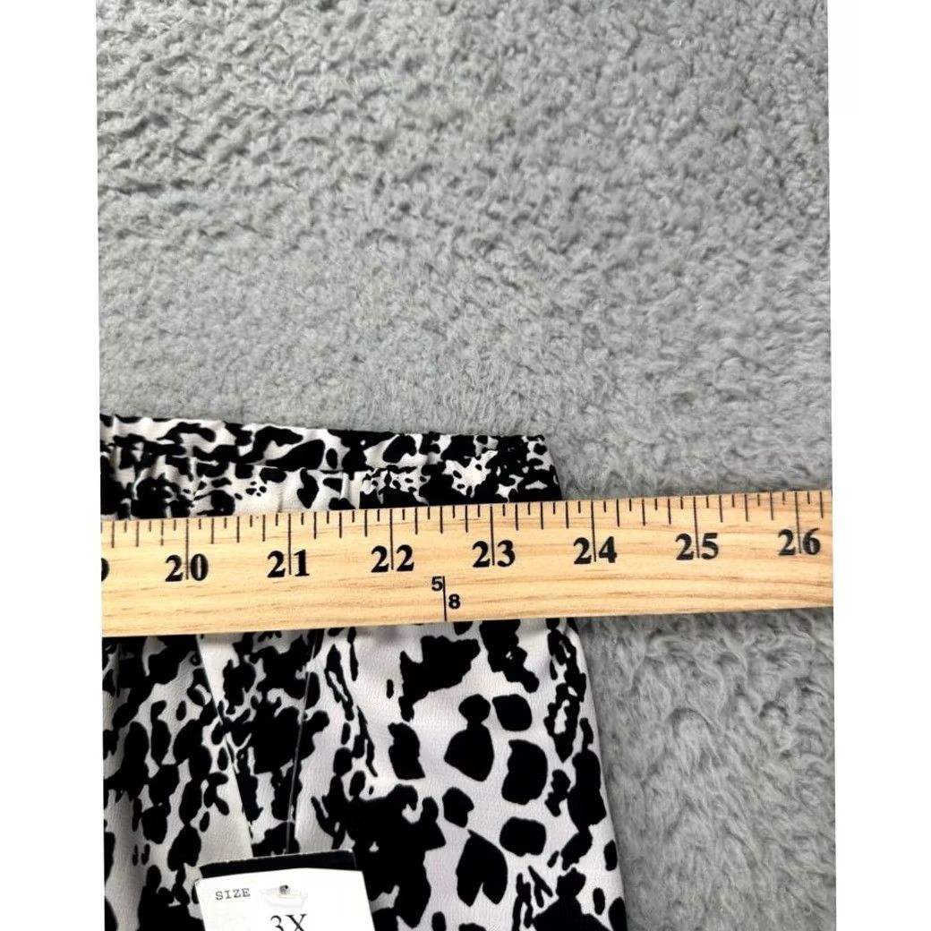 Vintage Maggie Barnes Skirt Maxi Pencil Womens 3X Plus Black White Leopard Pleated NEW Size 40" / US 18 - 6 Thumbnail