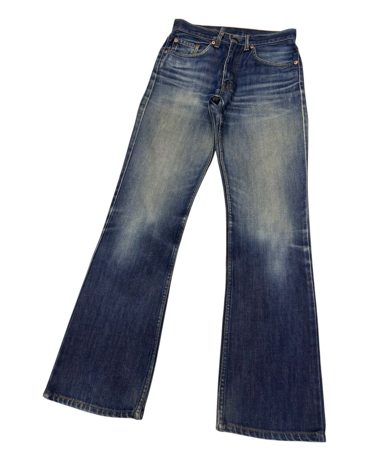 Levi's Vintage Clothing Vintage Levis 517 Bootcut Distressed Denim Flare Jeans Size US 28 / EU 44 - 5 Thumbnail