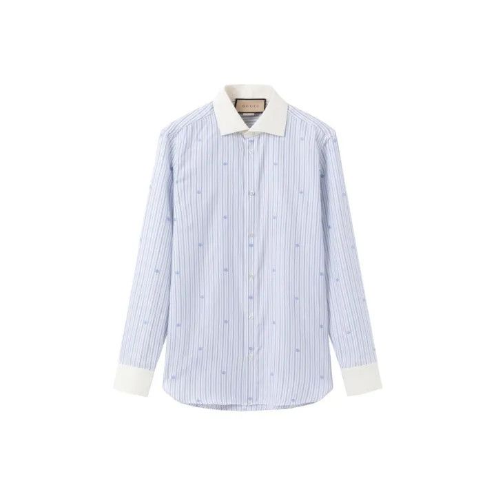 Gucci Gucci Striped Button-Up Long Sleeve Shirt Size US M / EU 48-50 / 2 - 1 Thumbnail