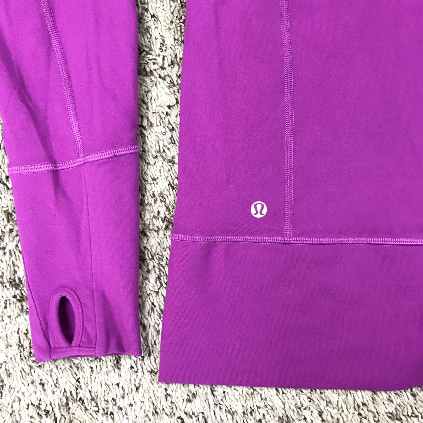 Lululemon Lululemon Stylish Designer Fitted Athletic Jacket 8 High Neck Zip Pockets Purple Women Athletic Zip Jacket Size M / US 6-8 / IT 42-44 - 7 Thumbnail