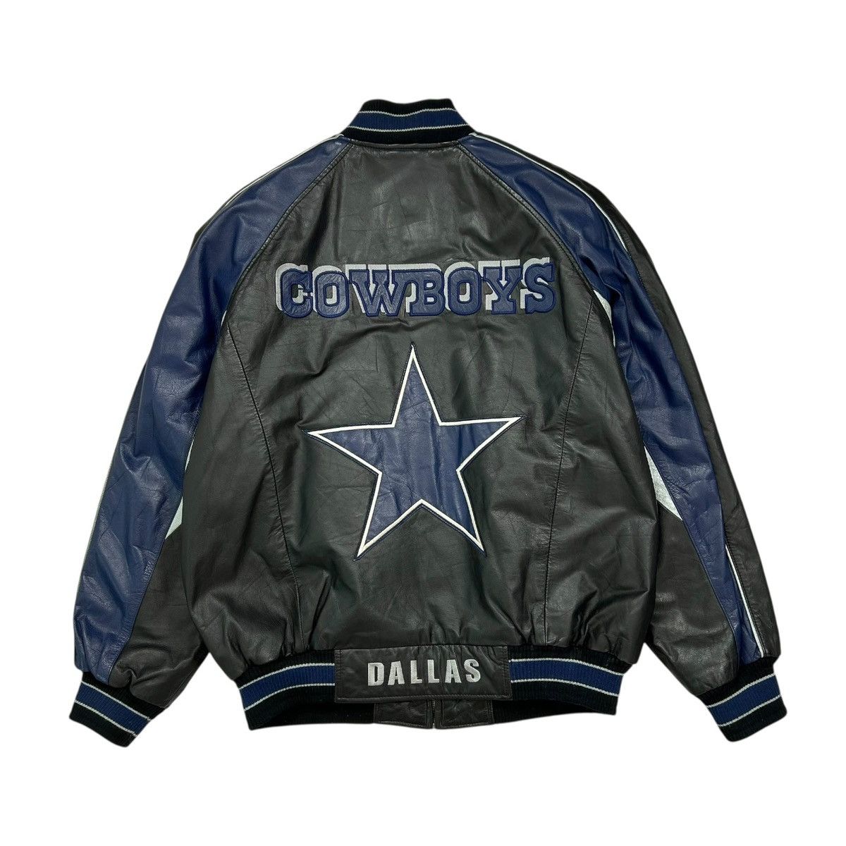NFL VTG 90s NFL DALLAS COWBOYS CARL BANKS G-III LEATHER JACKET Size US L / EU 52-54 / 3 - 1 Thumbnail