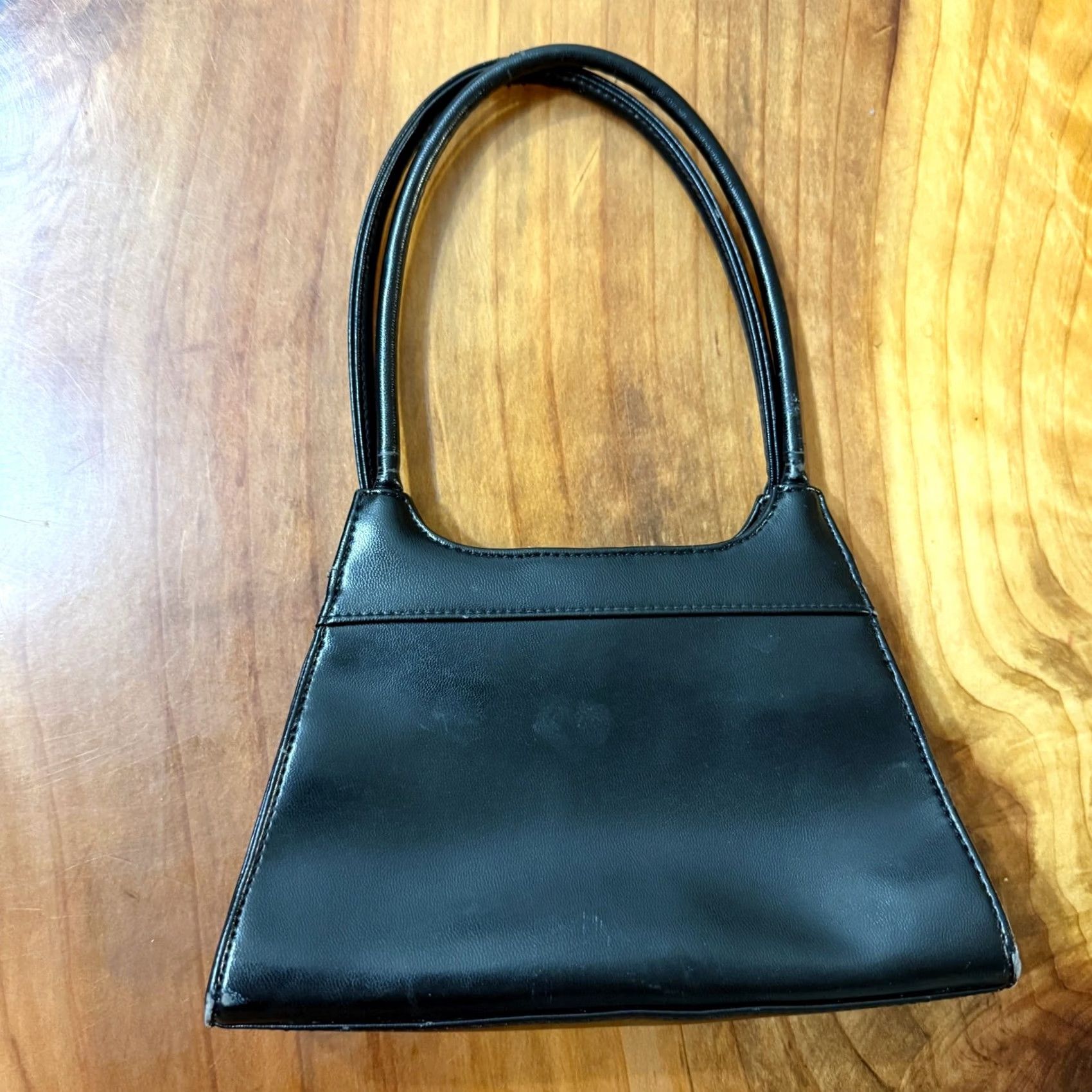 Esprit VINTAGE Esprit Shoulder Bag Crescent Black Solid Small Womens 1990s 2000s Purse Purse Bag Size ONE SIZE - 5 Thumbnail