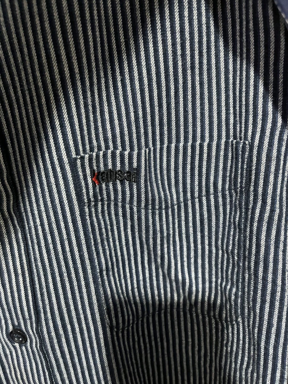 Kansai Yamamoto Kansai yamamoto hybrid striped double layer button shirt Size US M / EU 48-50 / 2 - 8 Thumbnail