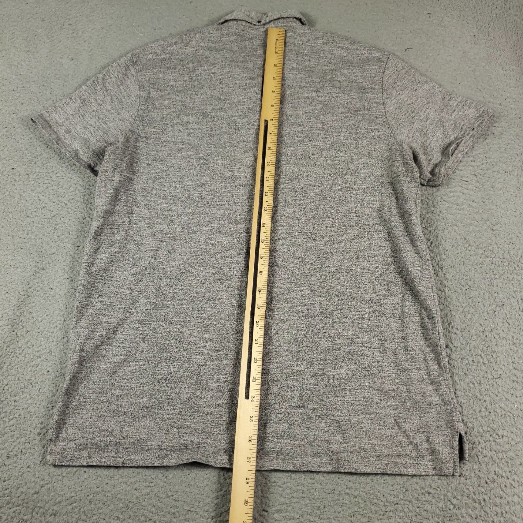 Rag & Bone Rag & Bone Polo Shirt Mens XL Gray Solid Short Sleeve Button Collar Casual Size US XL / EU 56 / 4 - 3 Thumbnail
