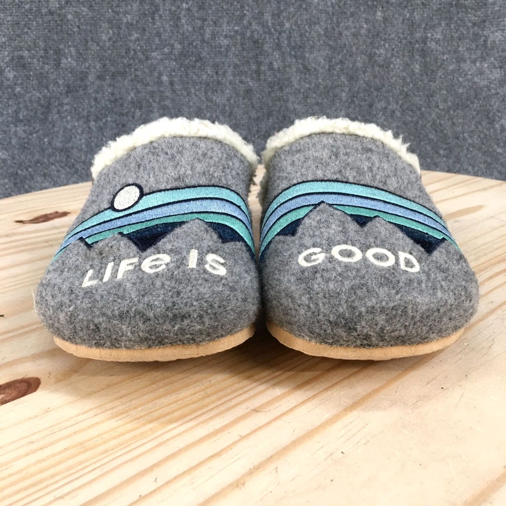Life is Good Life Is Good Sandals Womens 7 M Berber A-Line Felt Mule Slippers Gray Sandal Women 7 M Berber A-Line Gray Size US 7 / IT 37 - 7 Thumbnail