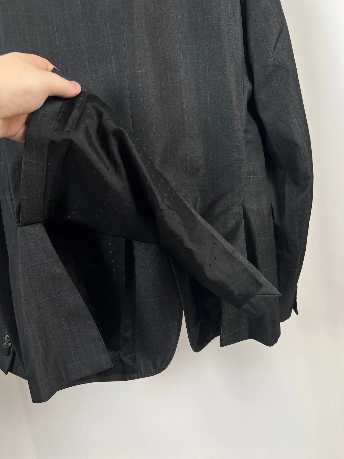 Pal Zileri Pal Zileri Lab Grey Check Wool Slim Fit Italian Suit Blazer Size 42R - 10 Thumbnail