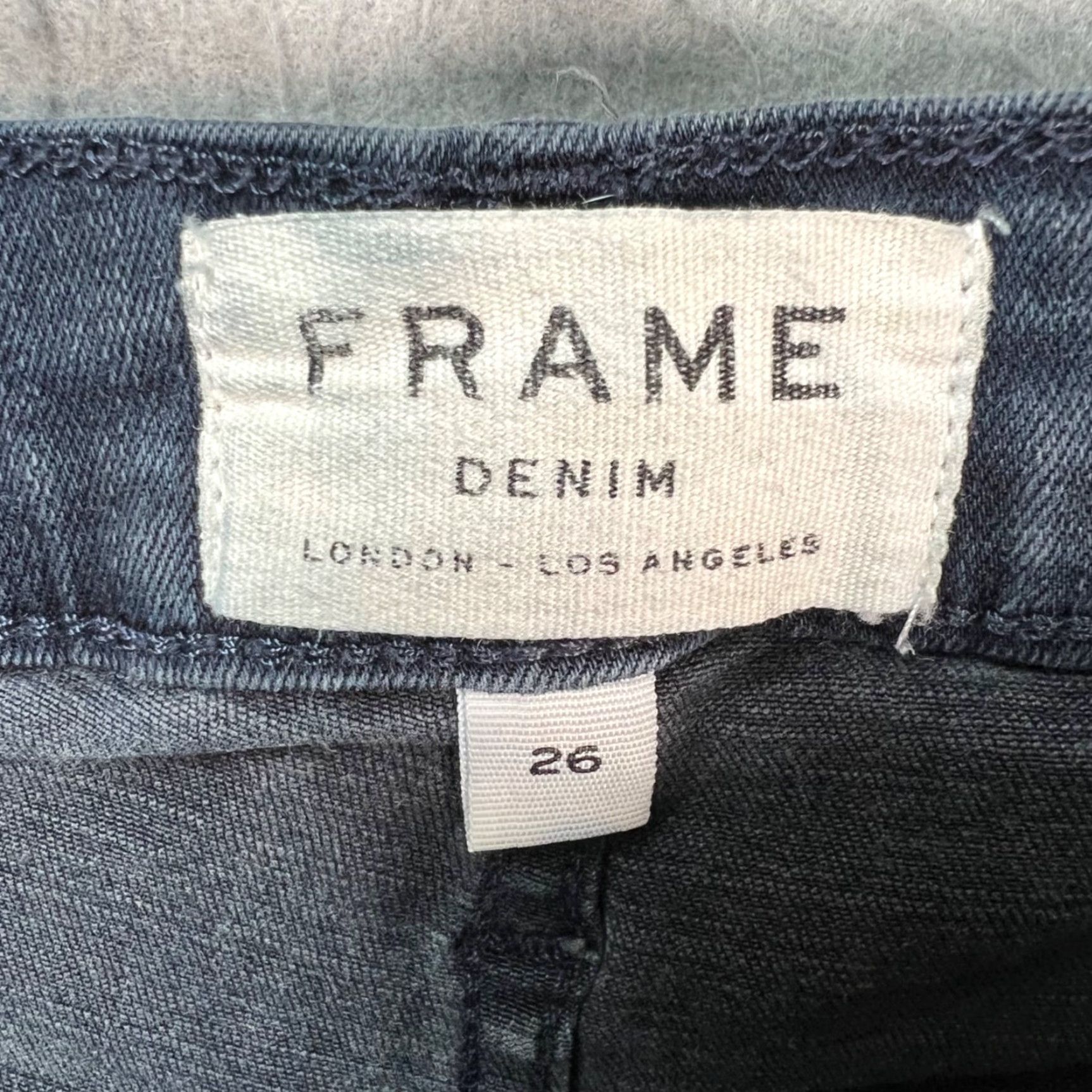 Frame FRAME Jeans Skinny High-Rise Blue Denim Womens Size 26- Waist 25 in 5-Pocket Stretch Size 26" / US 2 / IT 38 - 3 Thumbnail