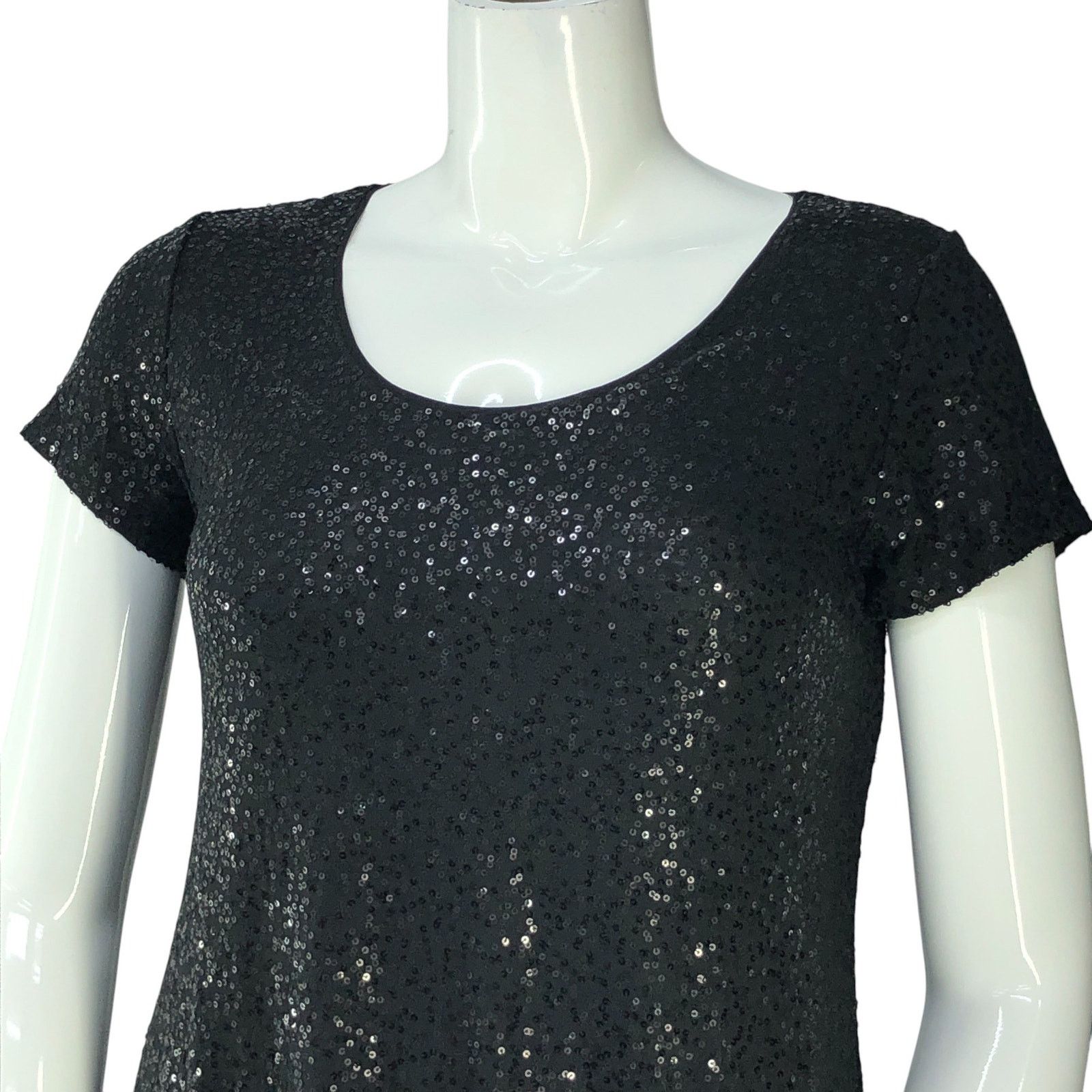 Eileen Fisher Eileen Fisher Size M Dress Silk Sequin T Shirt Short Sleeve Size M / US 6-8 / IT 42-44 - 3 Thumbnail