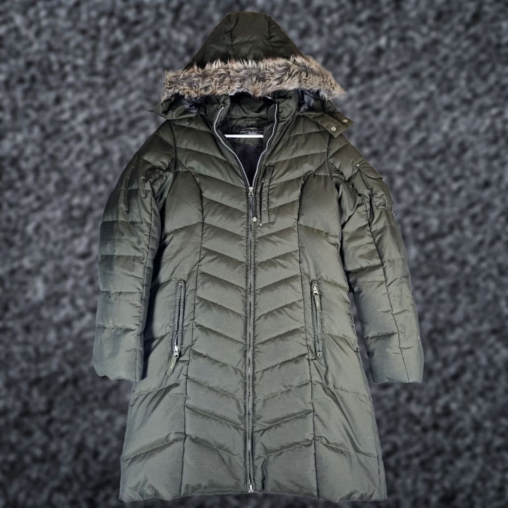Eddie Bauer VINTAGE Eddie Bauer Sun Valley Parka Womens Size Small Green Down Hooded Fur Lined Long Coat Winter Jacket Size S / US 4 / IT 40 - 1 Thumbnail