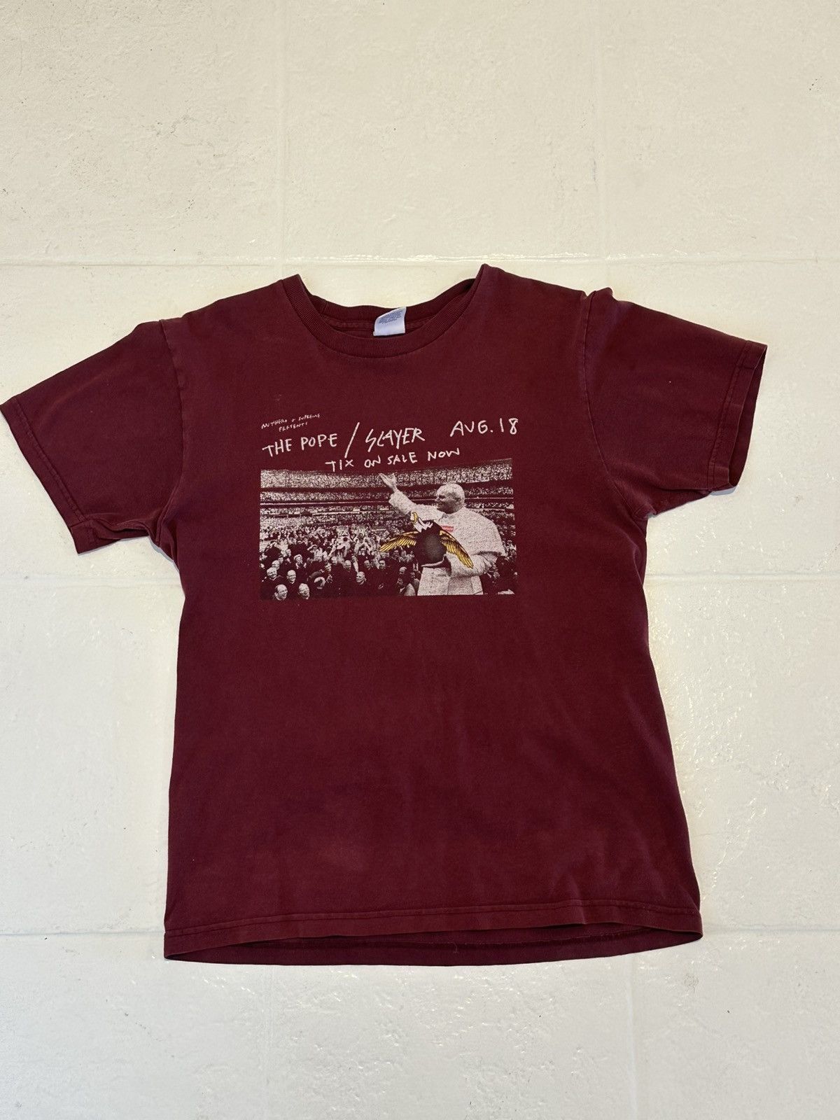 Antihero × Supreme Supreme X Antihero - The Pope/ Slayer T Shirt size medium Size US M / EU 48-50 / 2 - 2 Thumbnail