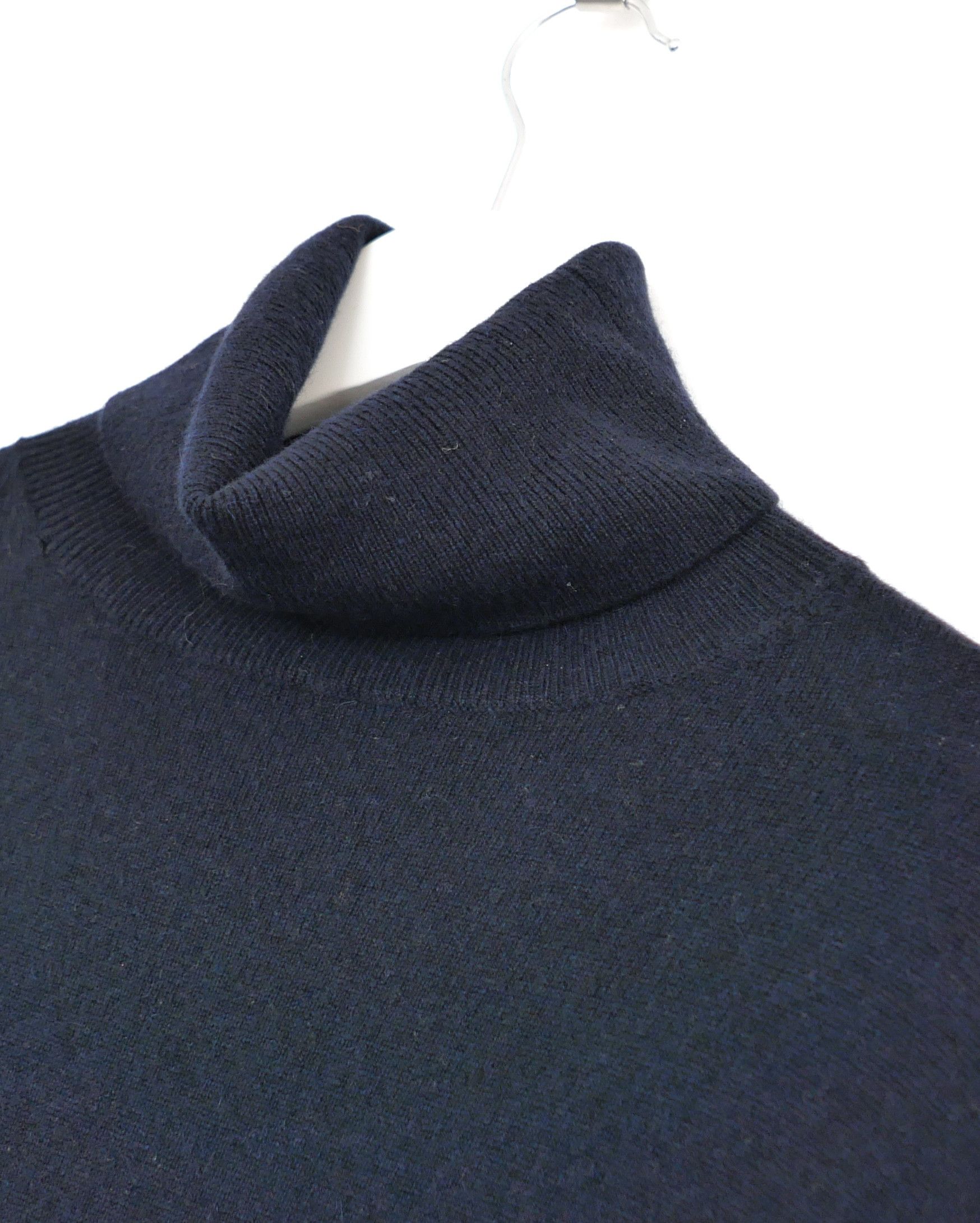 Allude Allude Navy Wool/Cashmere Sweater Dress Size L / US 10 / IT 46 - 4 Thumbnail