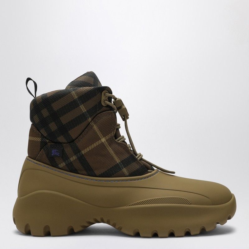 Burberry Scoot Trek Ankle Boot With Check Pattern