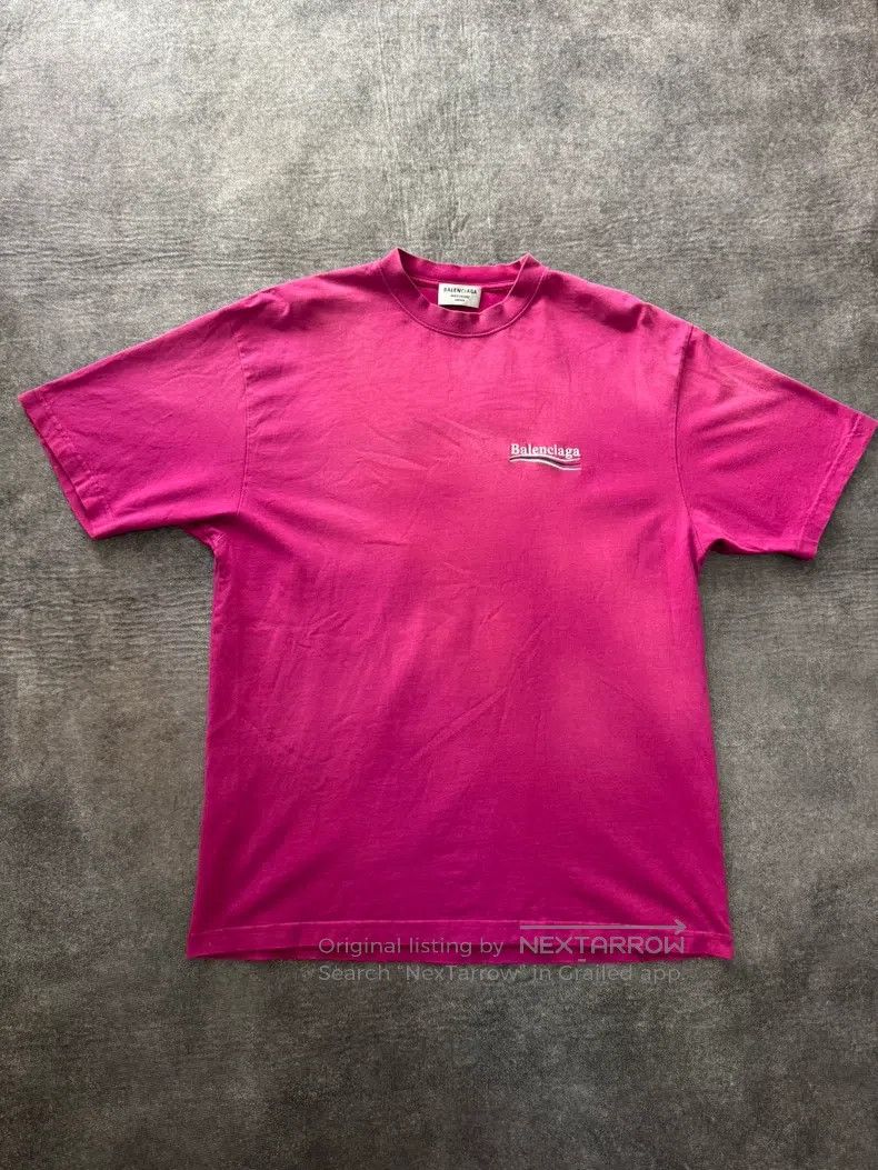 Balenciaga Balenciaga Embroidered Wave Short Sleeve Size US S / EU 44-46 / 1 - 1 Thumbnail