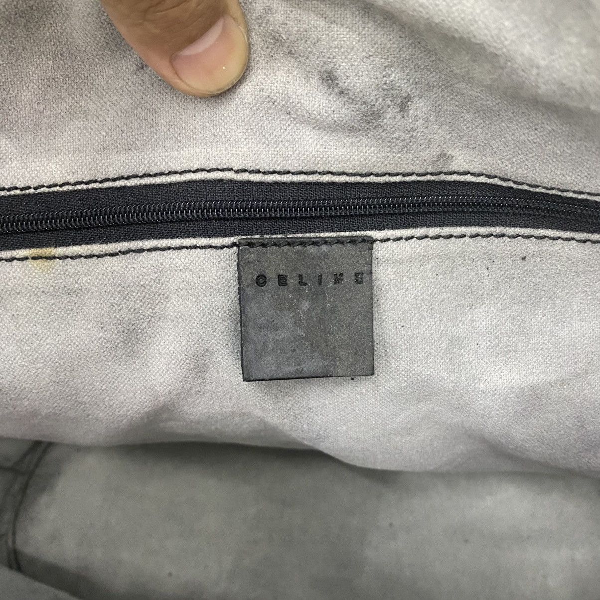 Celine ‼️LASTDROP‼️ VINTAGE CELINE MACADAM SHOULDER BAG BLACK CLOTH Size ONE SIZE - 13 Thumbnail