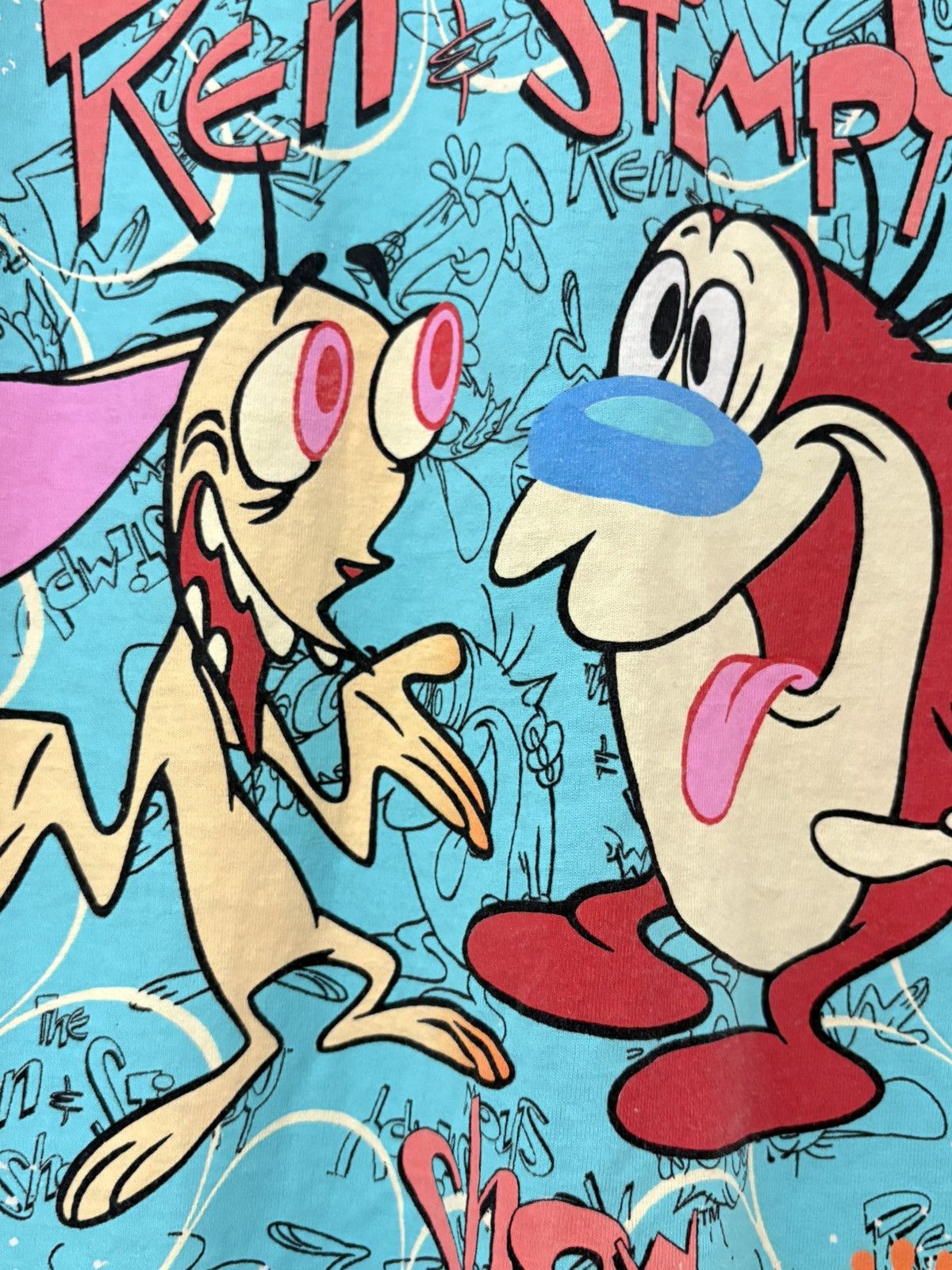 Vintage 90’s Ren & Stimpy Nickelodean Vintage Cartoon Tee Size US XL / EU 56 / 4 - 3 Thumbnail