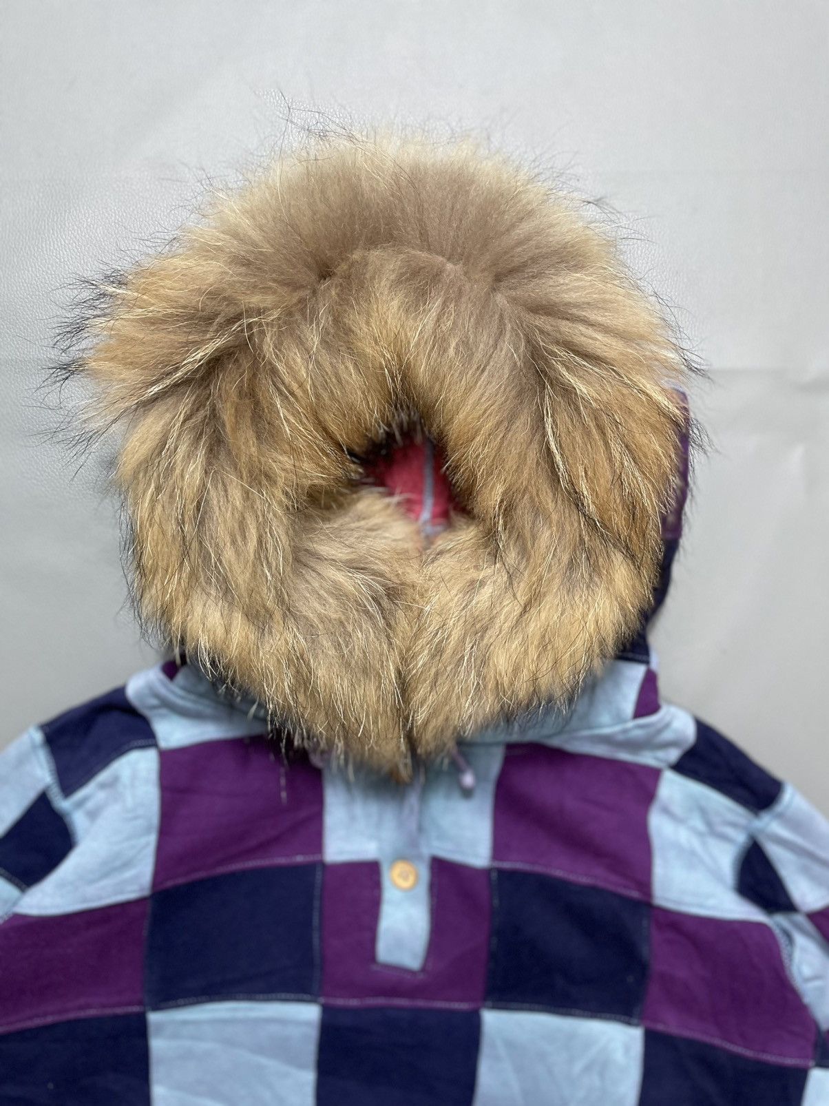 Japanese Brand Japanese Patchwork Fur Hoodie lgb ifsix punks style Size US M / EU 48-50 / 2 - 3 Thumbnail
