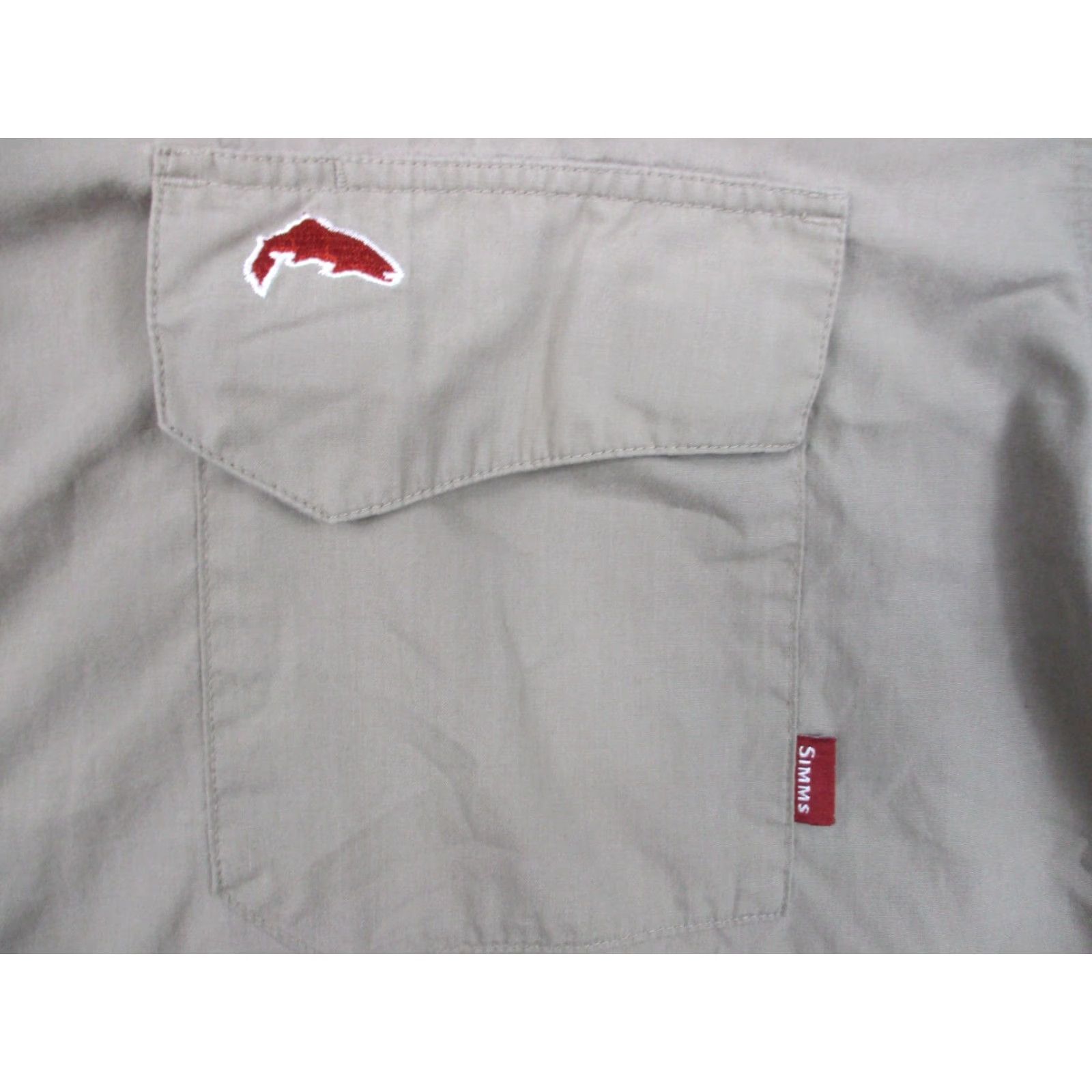 Vintage Simms Shirt Mens Large Brown Outdoors Lightweight Pockets Vented Size US L / EU 52-54 / 3 - 2 Thumbnail